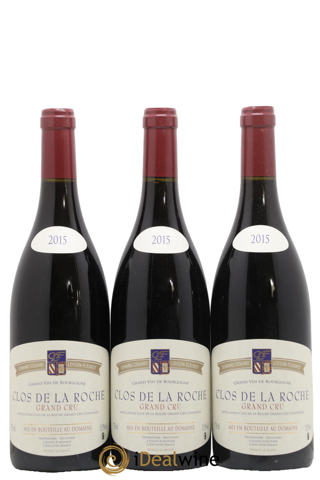 Clos de la Roche Grand Cru Coquard Loison-Fleurot 2015 - Posten von 3 Flaschen - 0