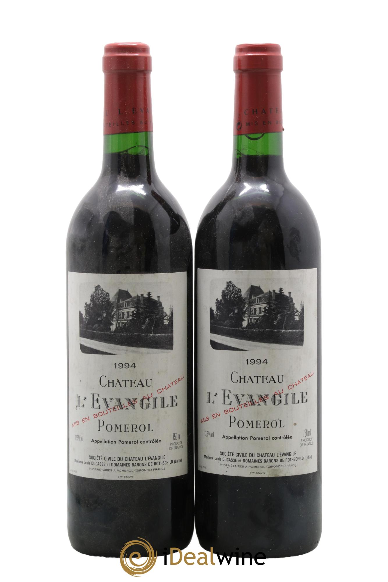 Château l' Évangile 1994 - Lot de 2 bouteilles - 0