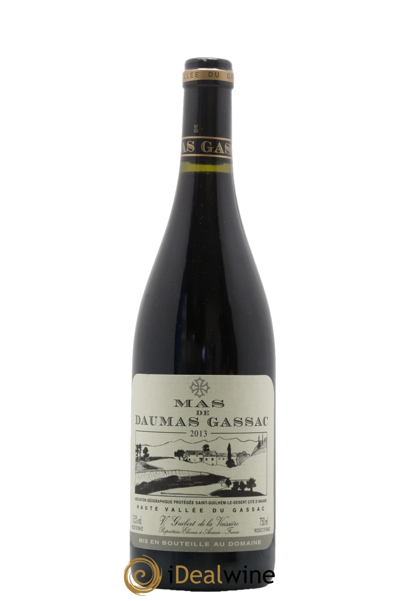 IGP St Guilhem-le-Désert - Cité d'Aniane Mas Daumas Gassac Famille Guibert de La Vaissière 2013 - Lot of 1 bottle - 0