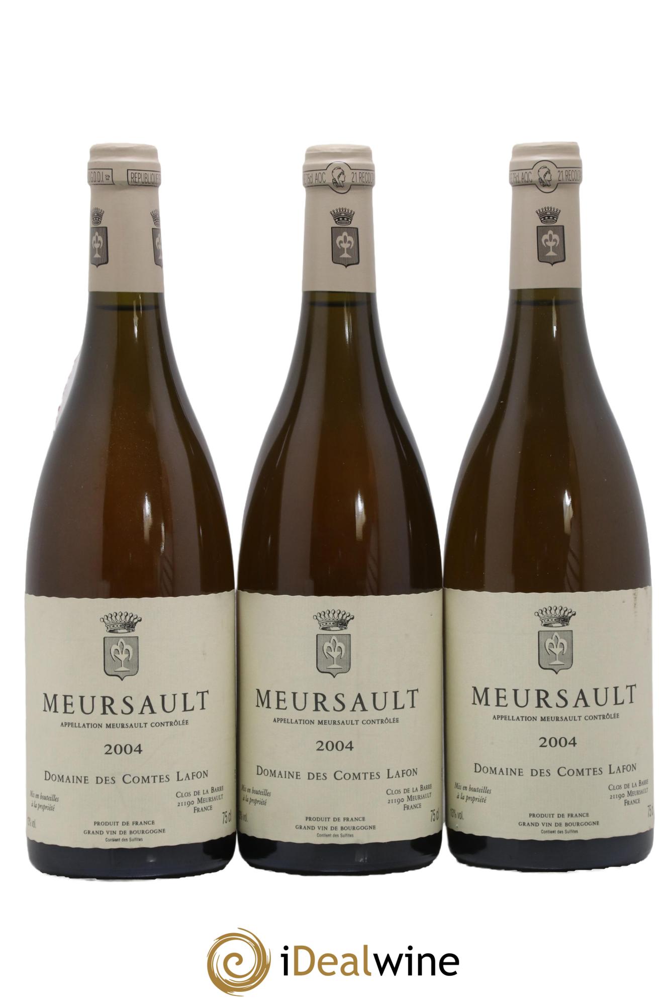 Meursault Comtes Lafon (Domaine des)  2004 - Lot de 3 bouteilles - 0