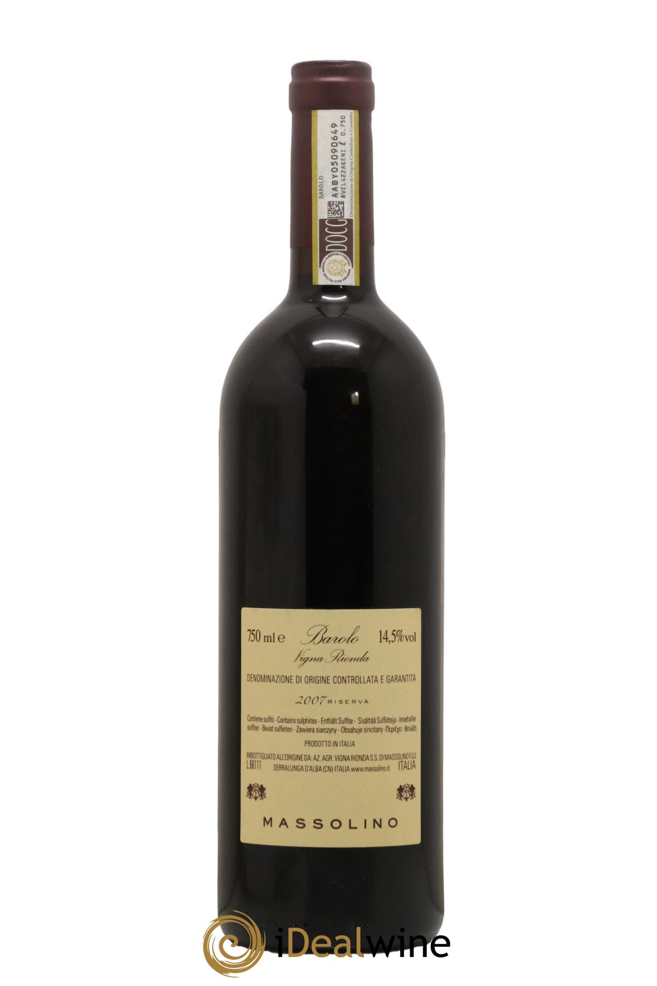 Barolo DOCG Riserva Vigna Rionda Massolino 2007 - Posten von 1 Flasche - 1