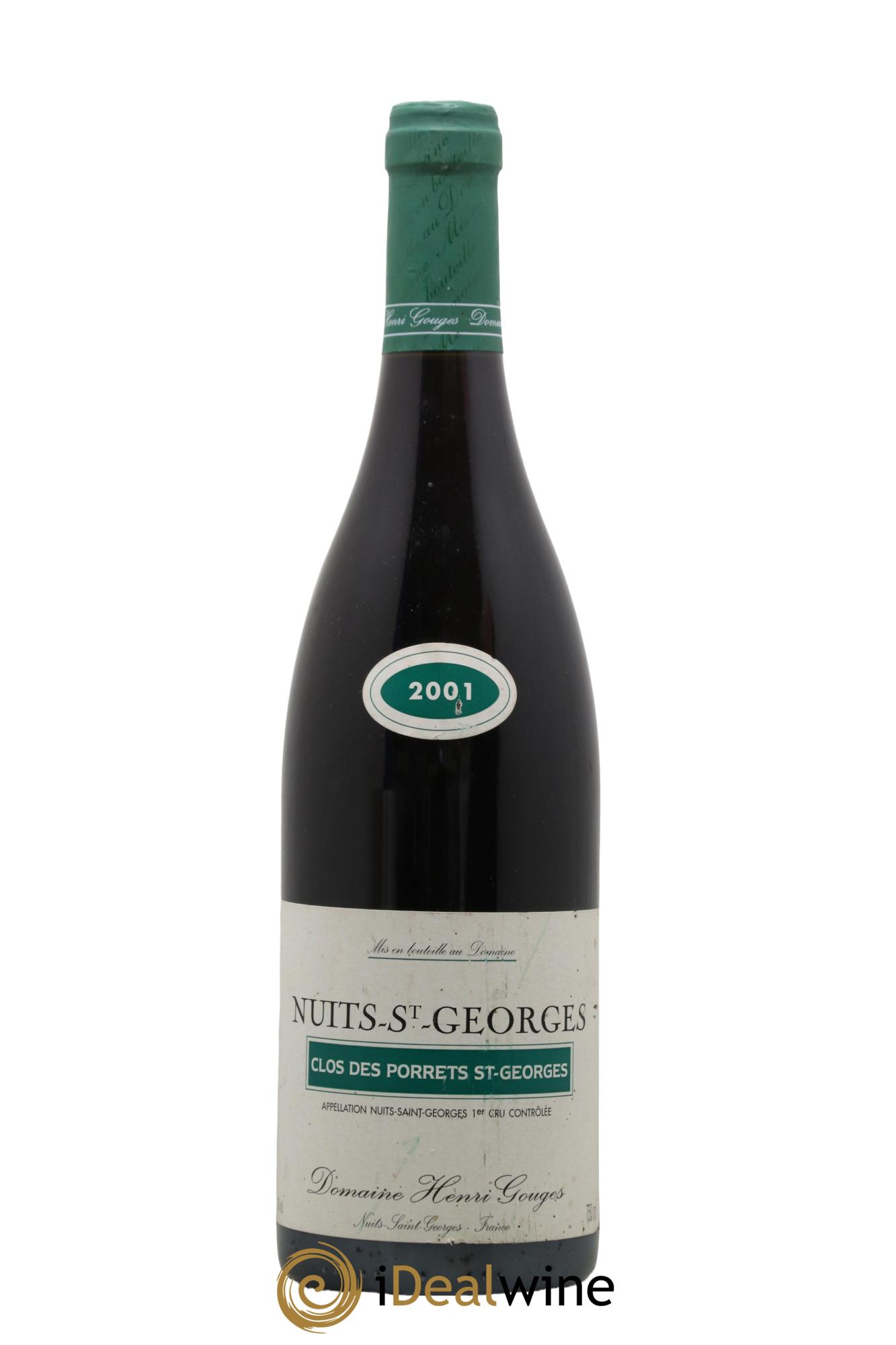 Nuits Saint-Georges 1er Cru Clos des Porrets St Georges Henri Gouges 2001 - Lot of 1 bottle - 0