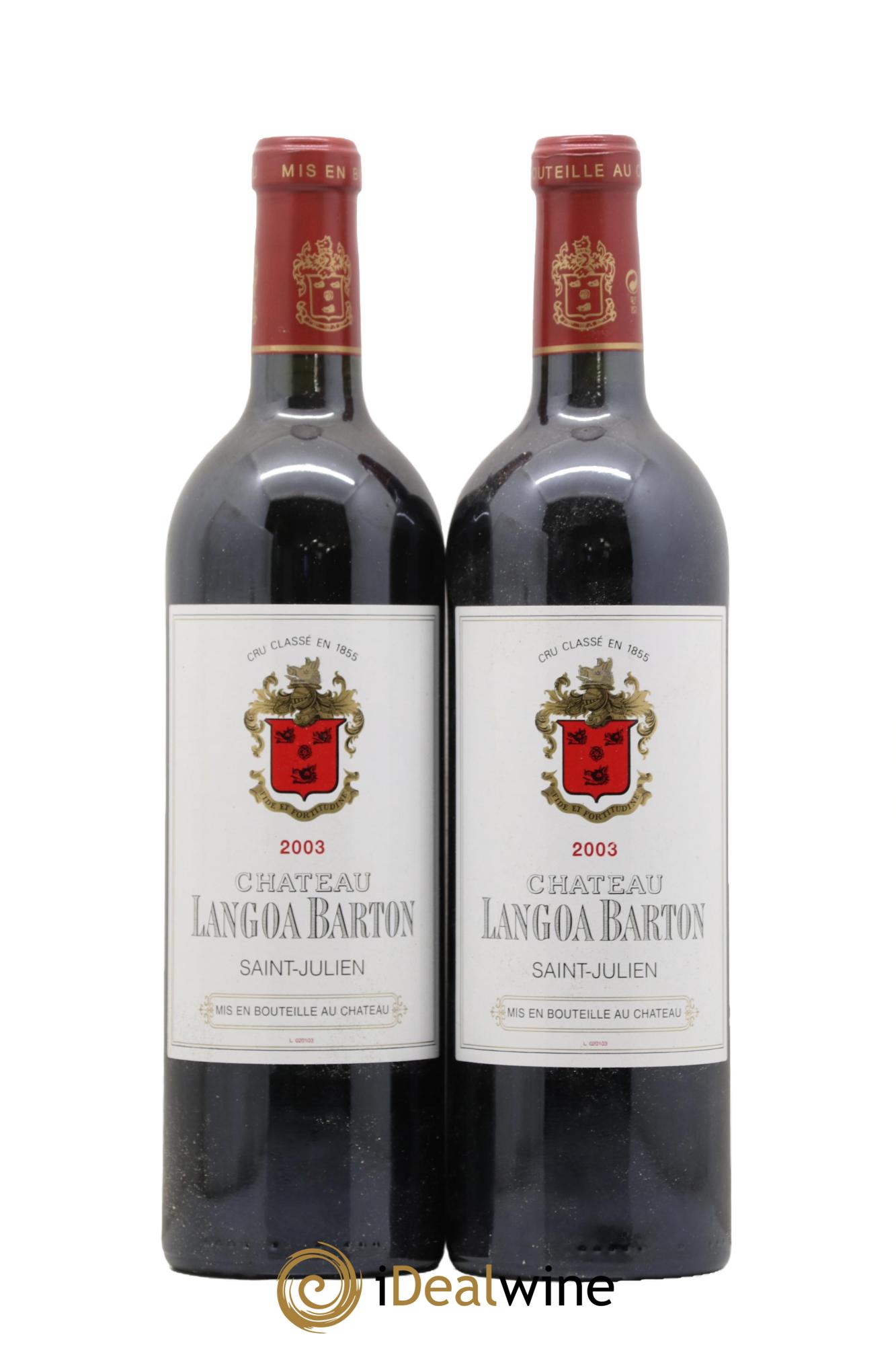 Château Langoa Barton 3ème Grand Cru Classé 2003 - Lot of 2 bottles - 0