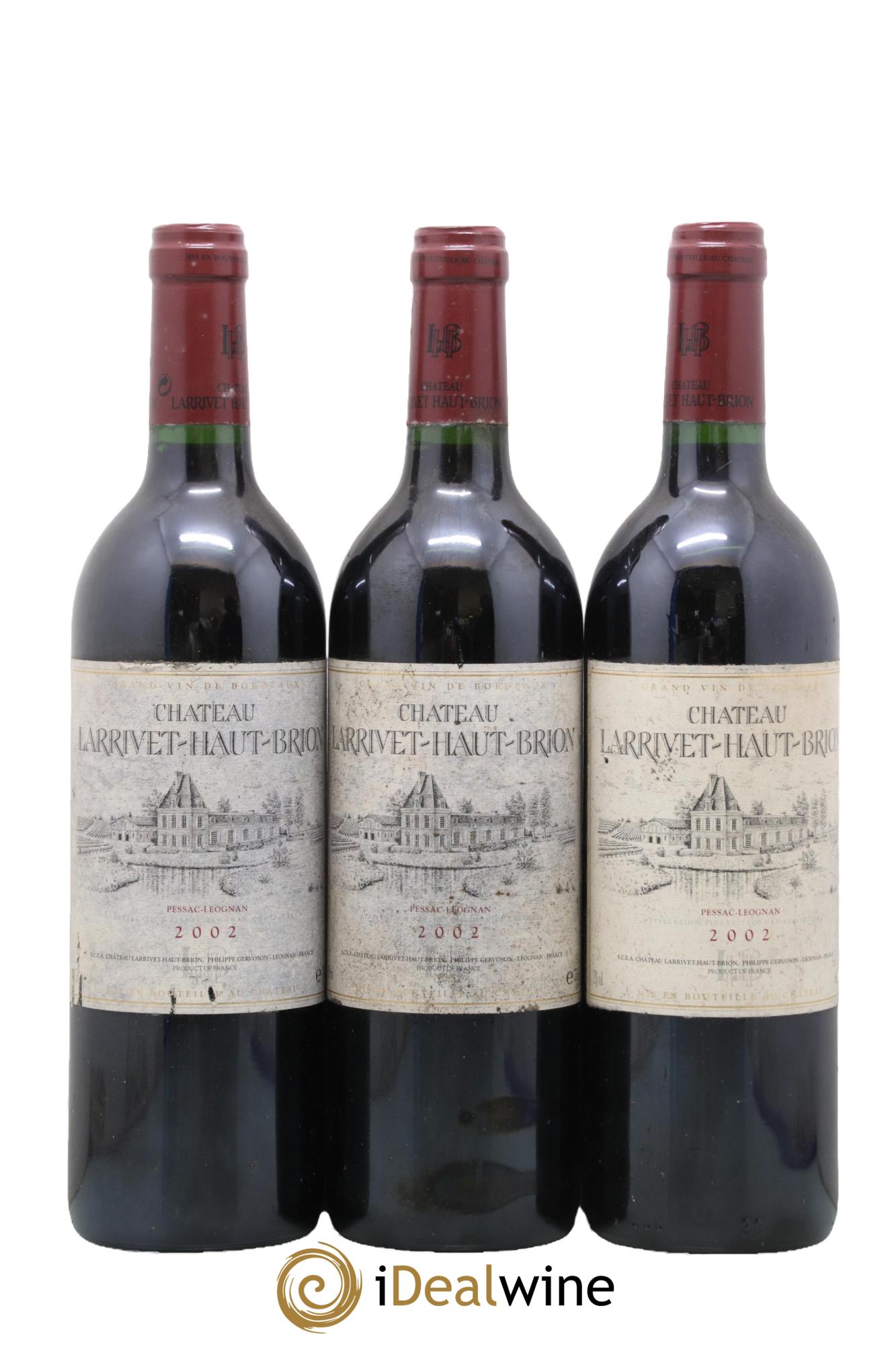 Château Larrivet Haut-Brion 2002 - Posten von 3 Flaschen - 0