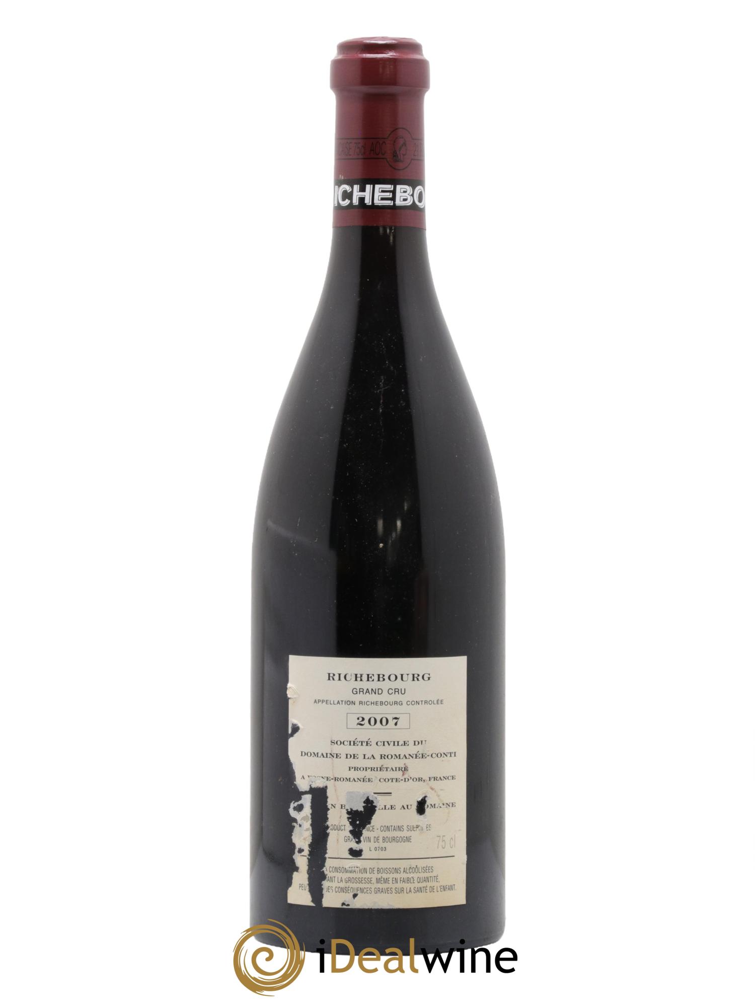 Richebourg Grand Cru Domaine de la Romanée-Conti 2007 - Lotto di 1 bottiglia - 1