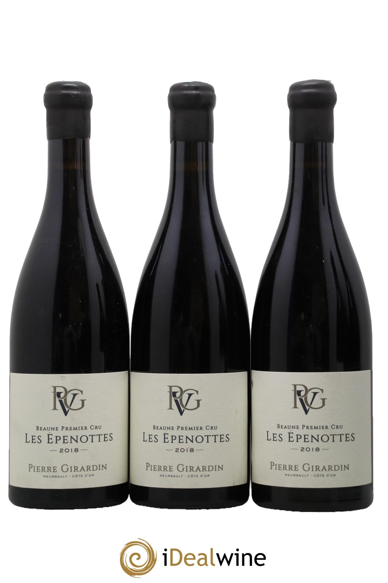 Beaune 1er Cru Les Epenottes Pierre Girardin 2018 - Lotto di 3 bottiglie - 0