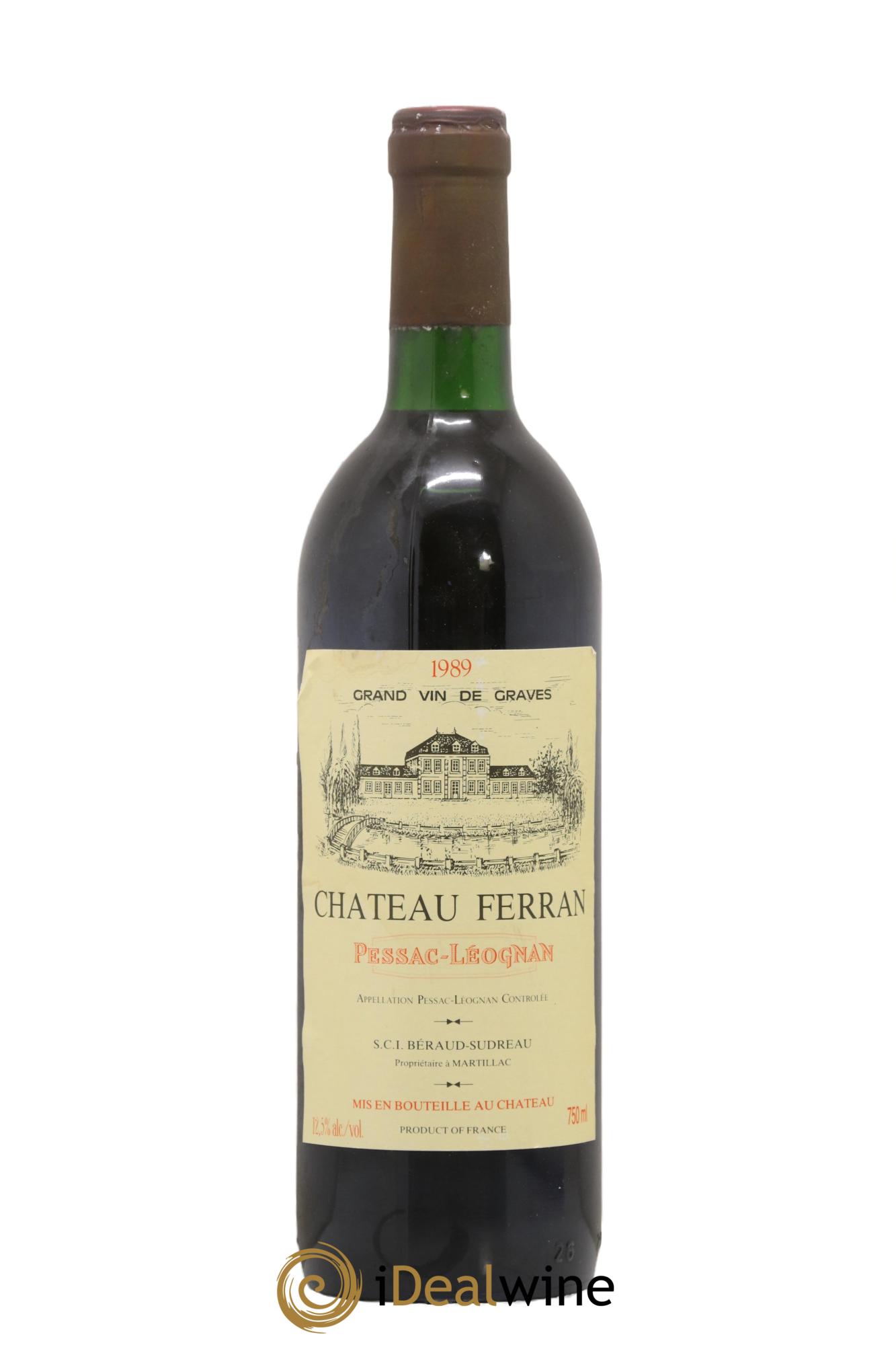 Pessac-Léognan Château Ferran 1989 - Lot de 1 bouteille - 0