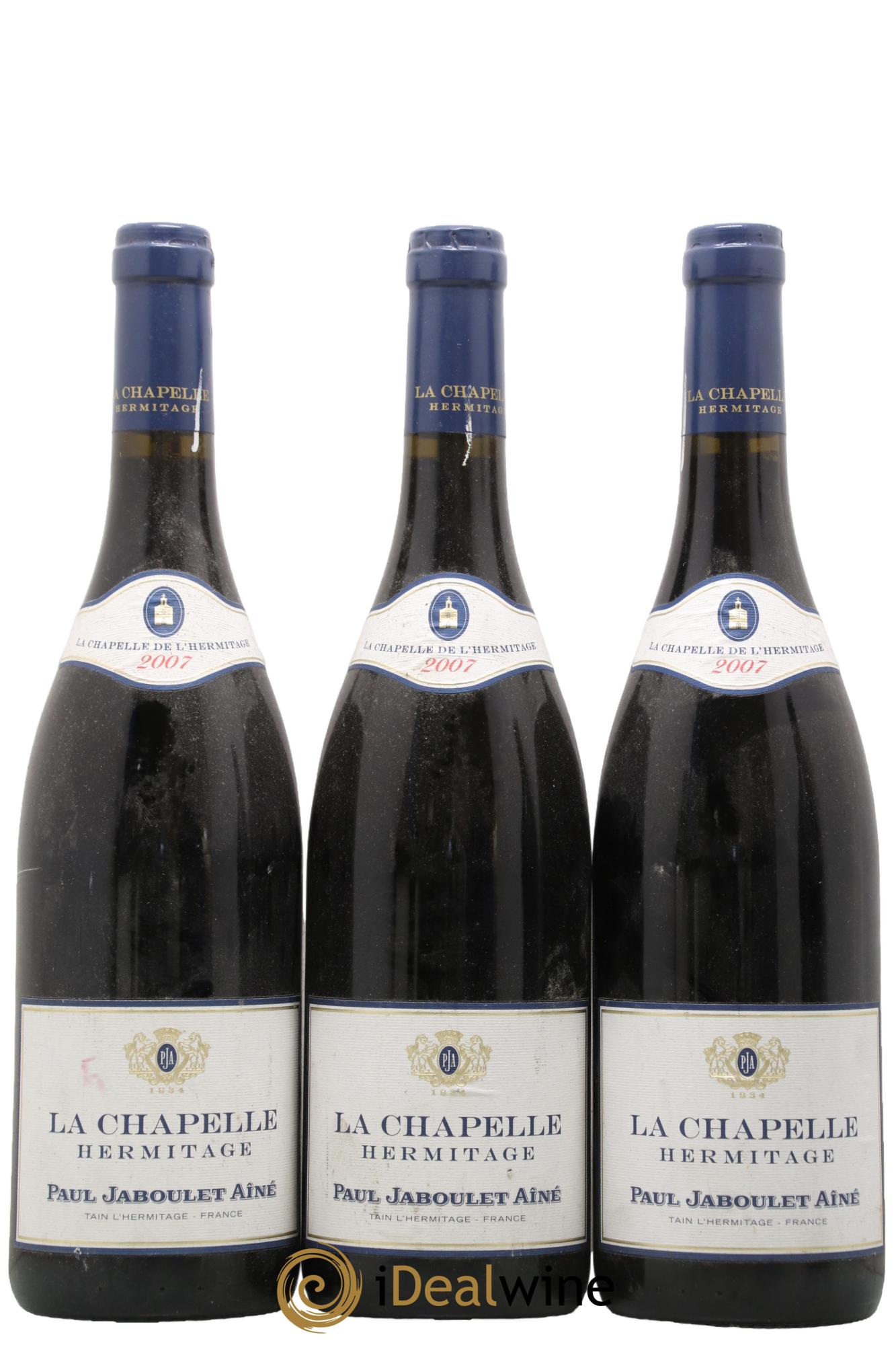 Hermitage La Chapelle Paul Jaboulet Ainé 2007 - Lotto di 3 bottiglie - 0