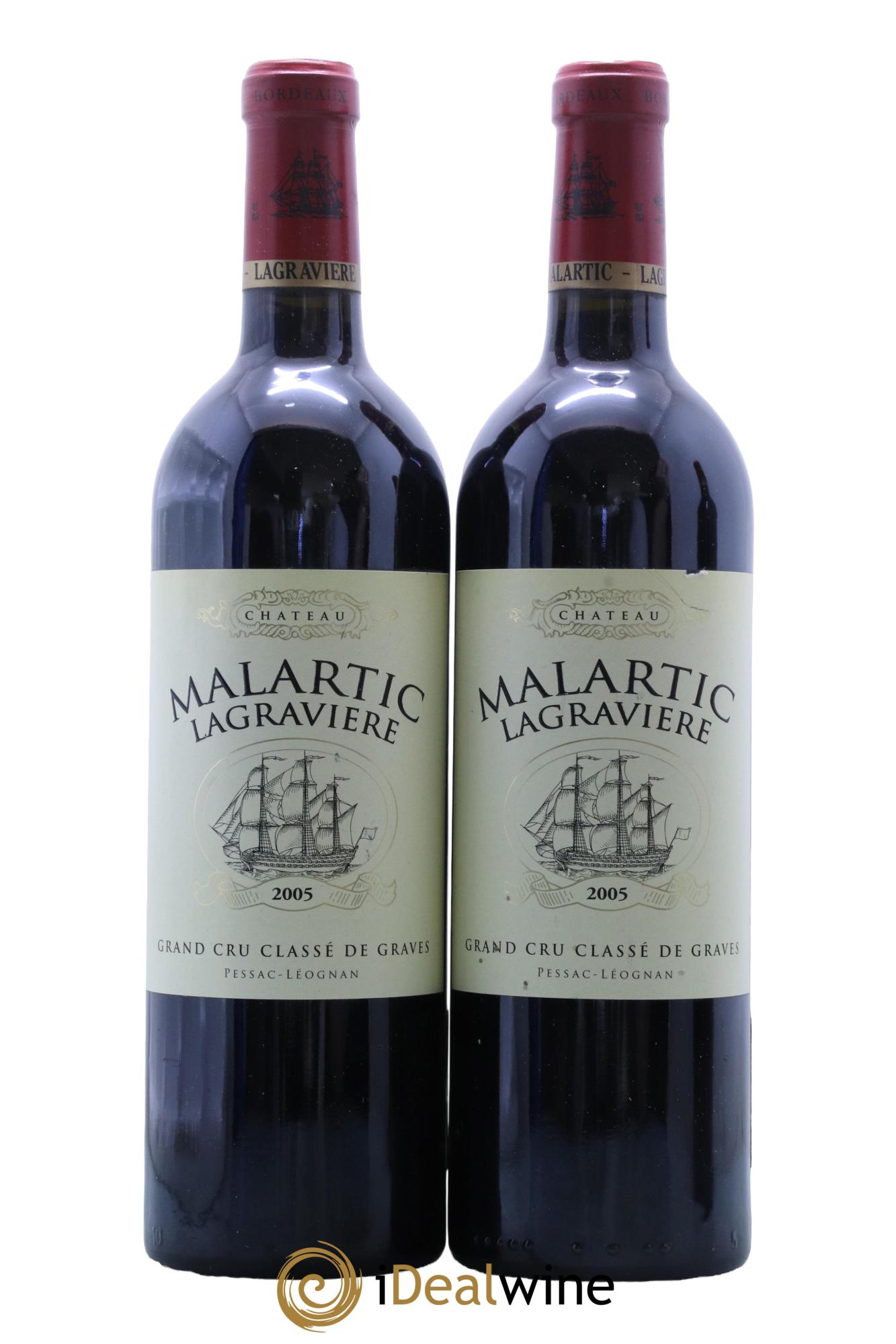 Château Malartic-Lagravière Cru Classé de Graves  2005 - Lot de 2 bouteilles - 0