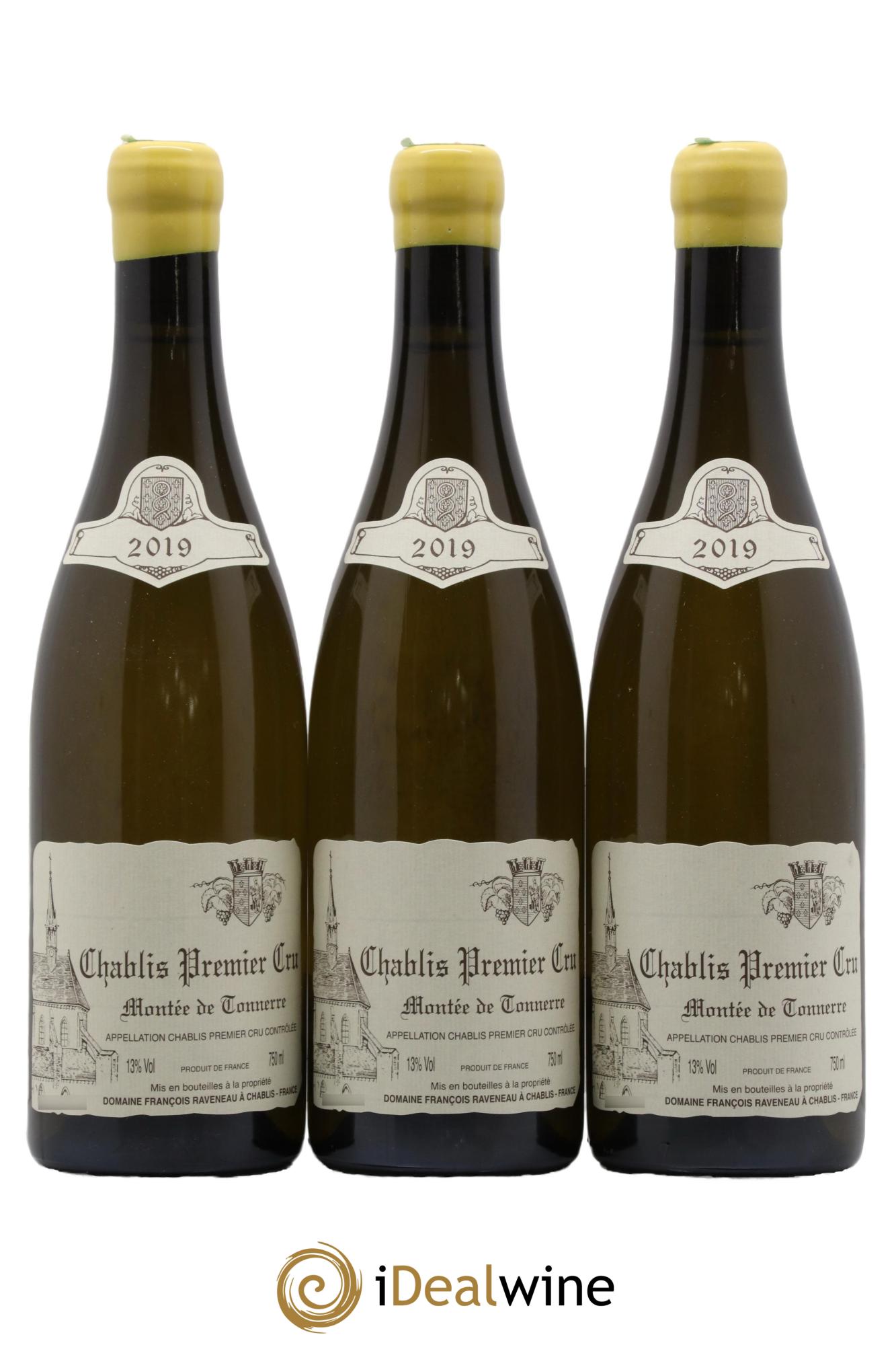 Chablis 1er Cru Montée de Tonnerre Raveneau (Domaine) 2019 - Lot of 3 bottles - 0