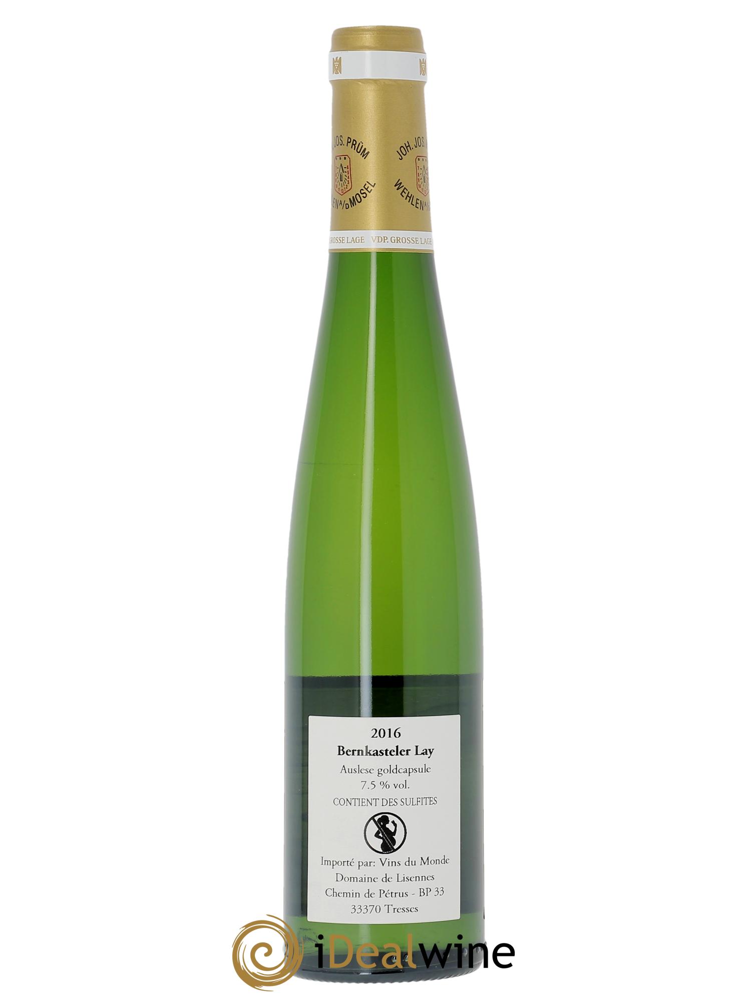 Riesling Joh. Jos. Prum Bernkasteler Lay Auslese Gold Capsule  2016 - Lotto di 1 mezza bottiglia - 2