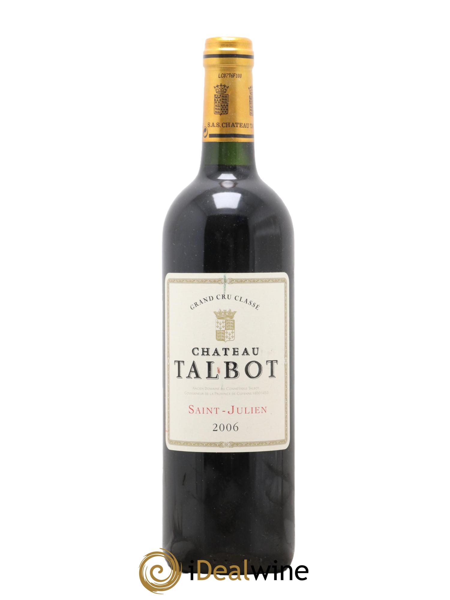 Château Talbot 4ème Grand Cru Classé 2006 - Lot of 1 bottle - 0