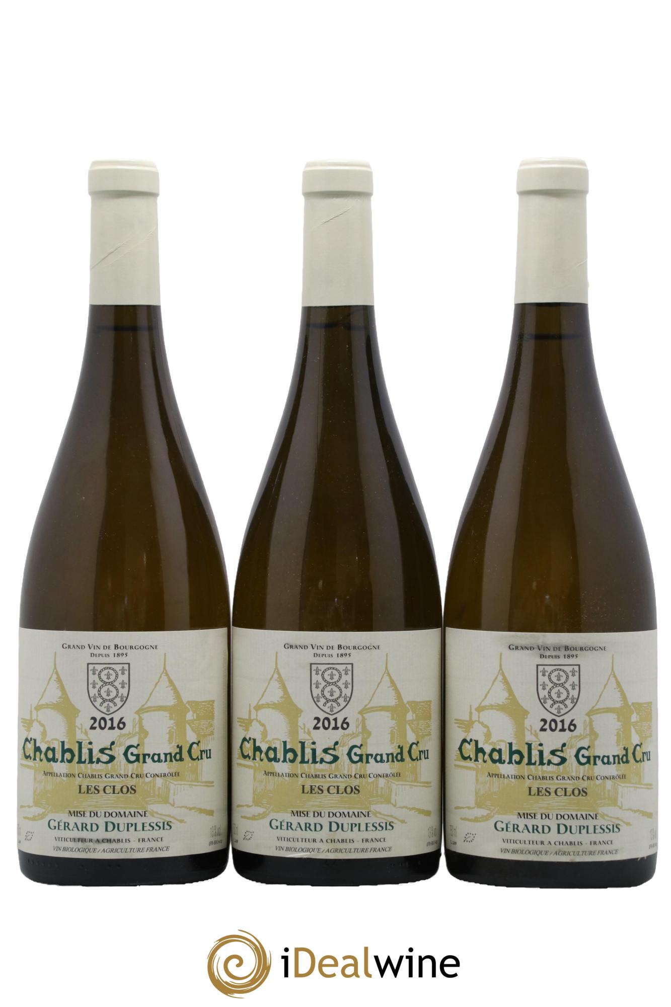 Chablis Grand Cru Les Clos Duplessis 2016 - Lot de 3 bouteilles - 0