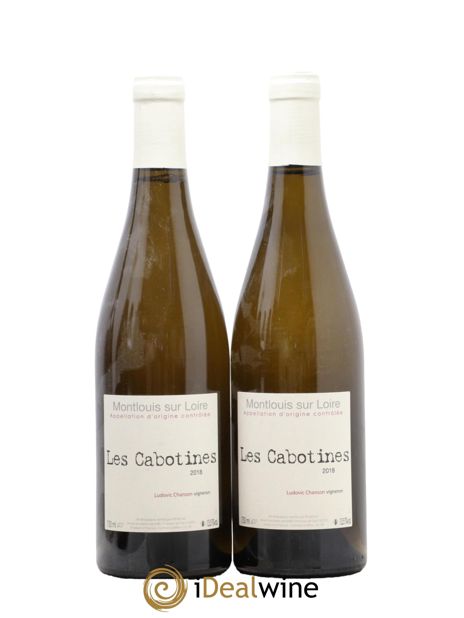 Montlouis-sur-Loire Les Cabotines Ludovic Chanson 2018 - Lot of 2 bottles - 0