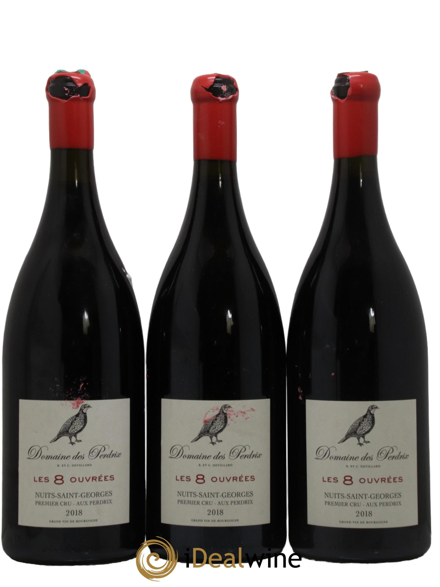 Nuits Saint-Georges 1er Cru Aux Perdrix Les 8 Ouvrées Perdrix (Domaine des) 2018 - Lot de 3 magnums - 0