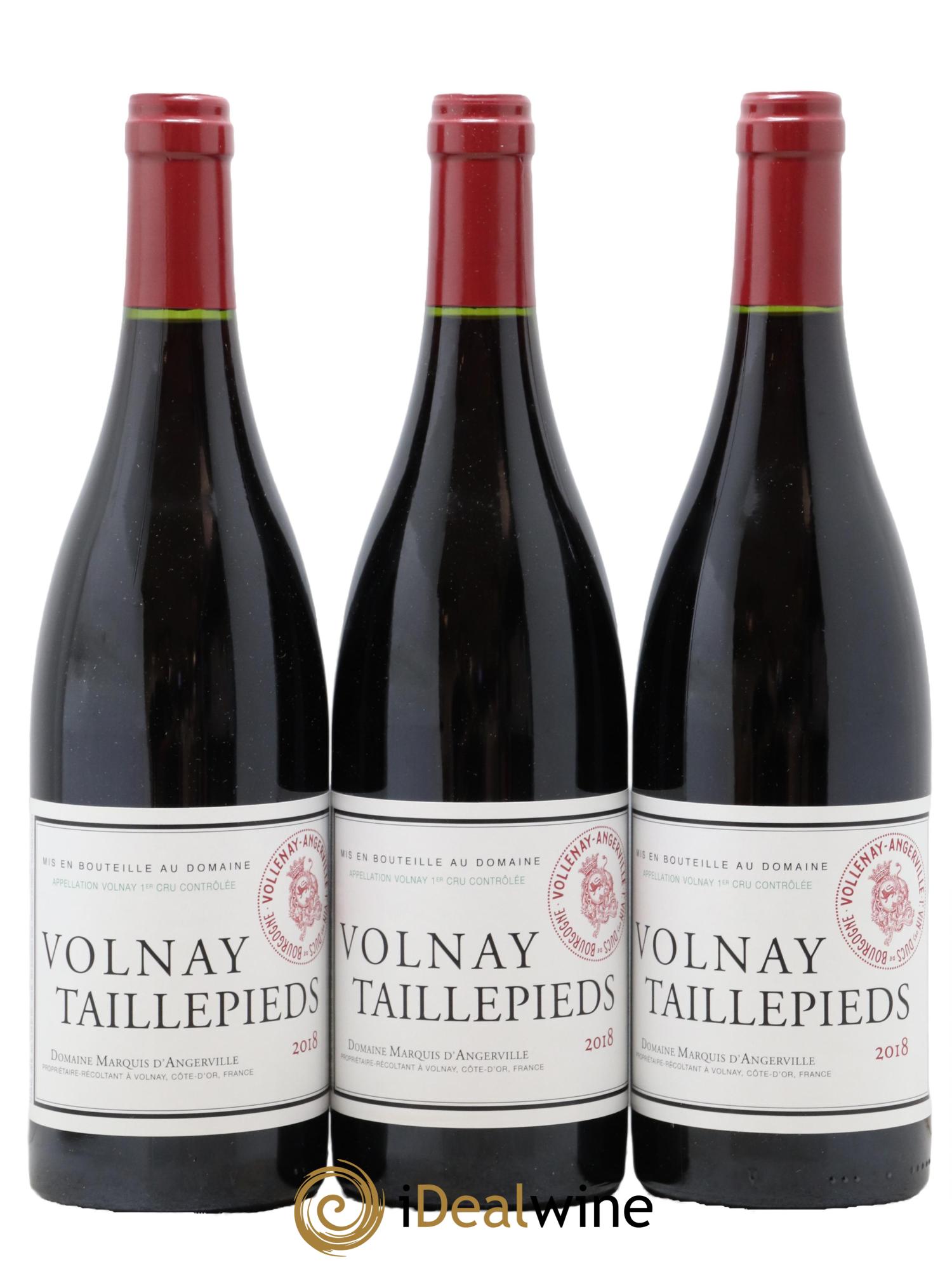 Volnay 1er Cru Taillepieds Marquis d'Angerville (Domaine)  2018 - Lot de 3 bouteilles - 0