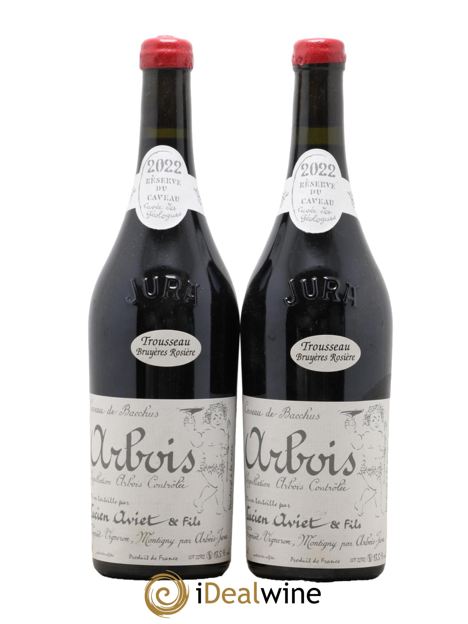 Arbois Trousseau Bruyères Rosière Cuvée des Géologues Lucien Aviet 2022 - Posten von 2 Flaschen - 0