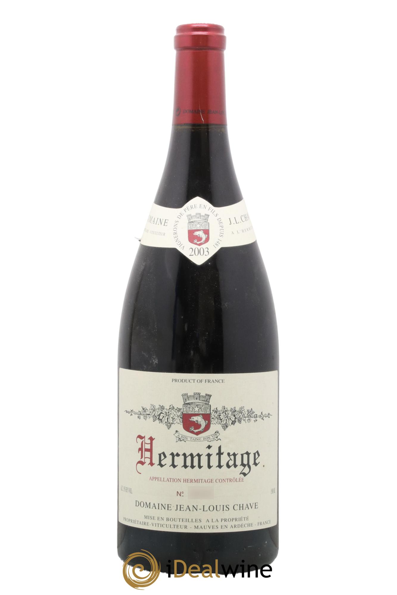 Hermitage Jean-Louis Chave 2003 - Posten von 1 Magnum - 0