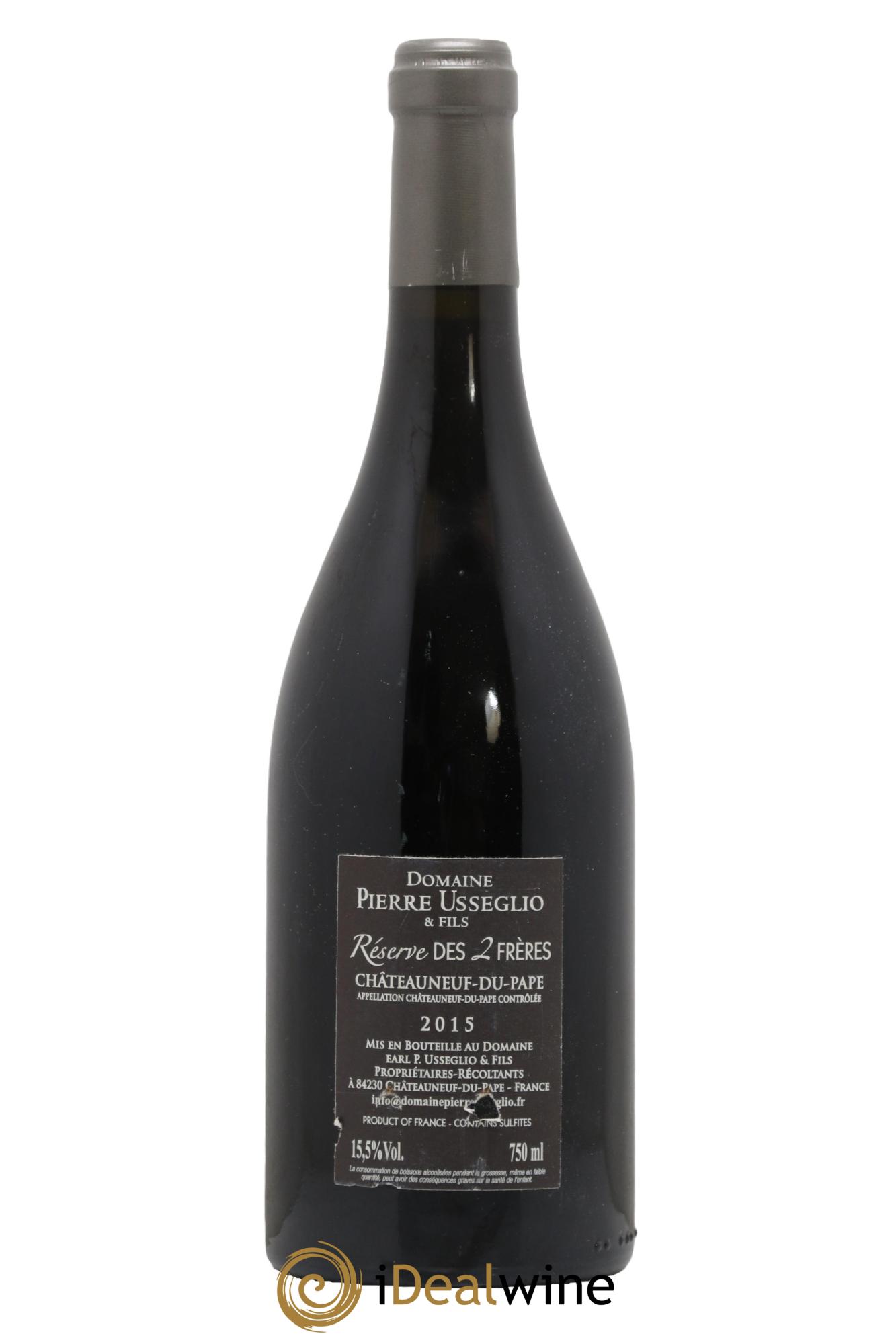 Châteauneuf-du-Pape Réserve des 2 frères Pierre Usseglio & Fils 2015 - Posten von 1 Flasche - 1