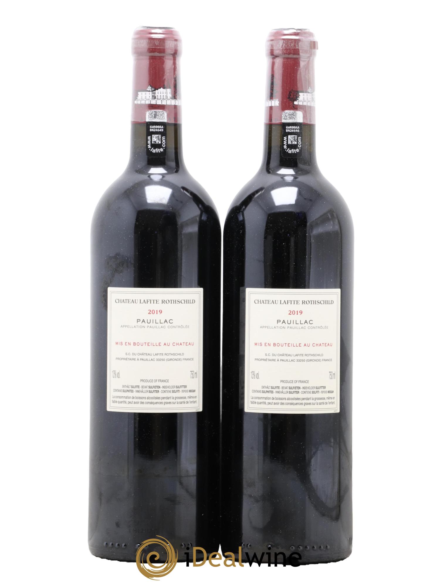 Château Lafite Rothschild 1er Grand Cru Classé 2019 - Lotto di 2 bottiglie - 1