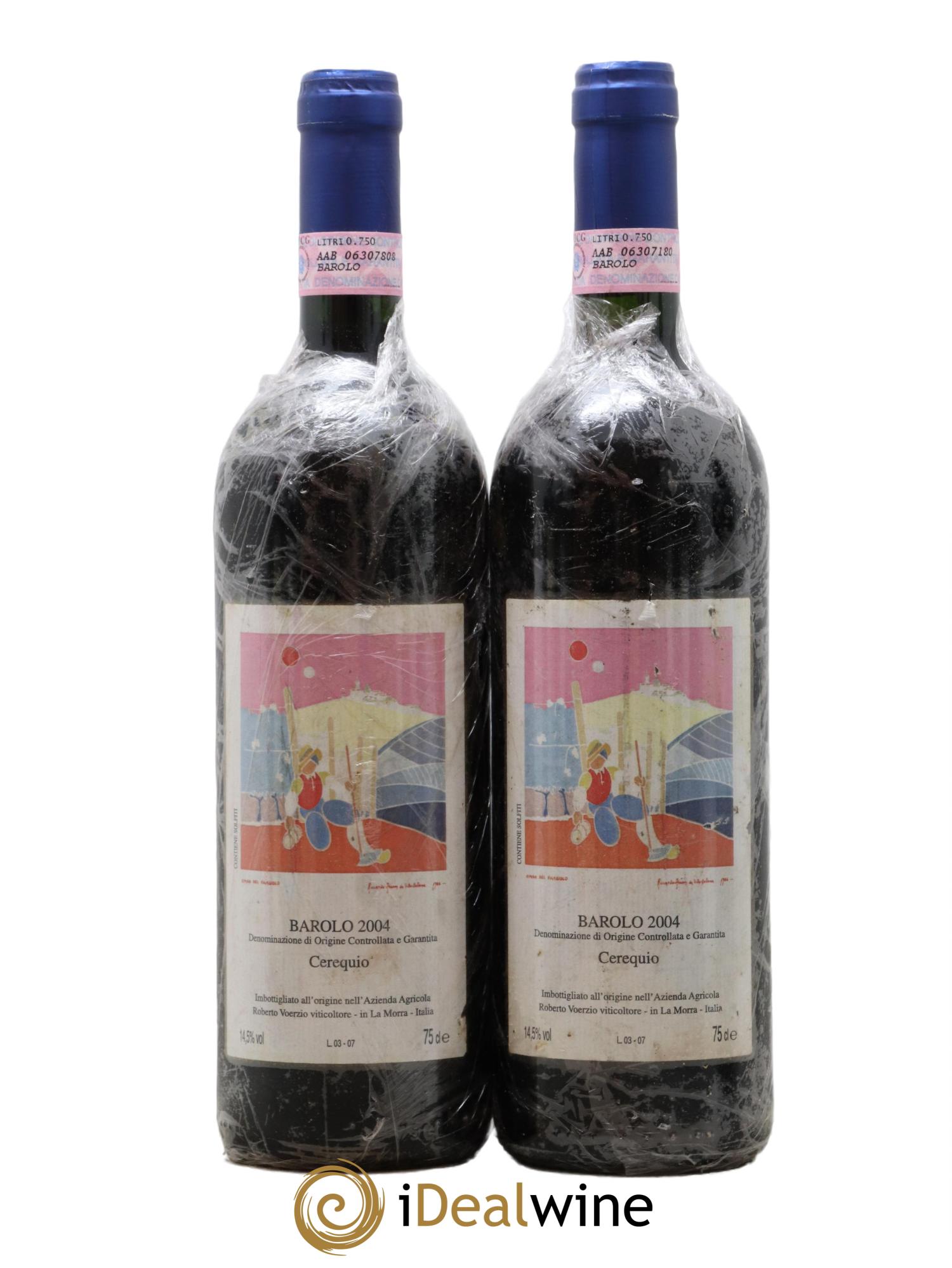 Barolo DOCG Cerequio Roberto Voerzio 2004 - Lot de 2 bouteilles - 0