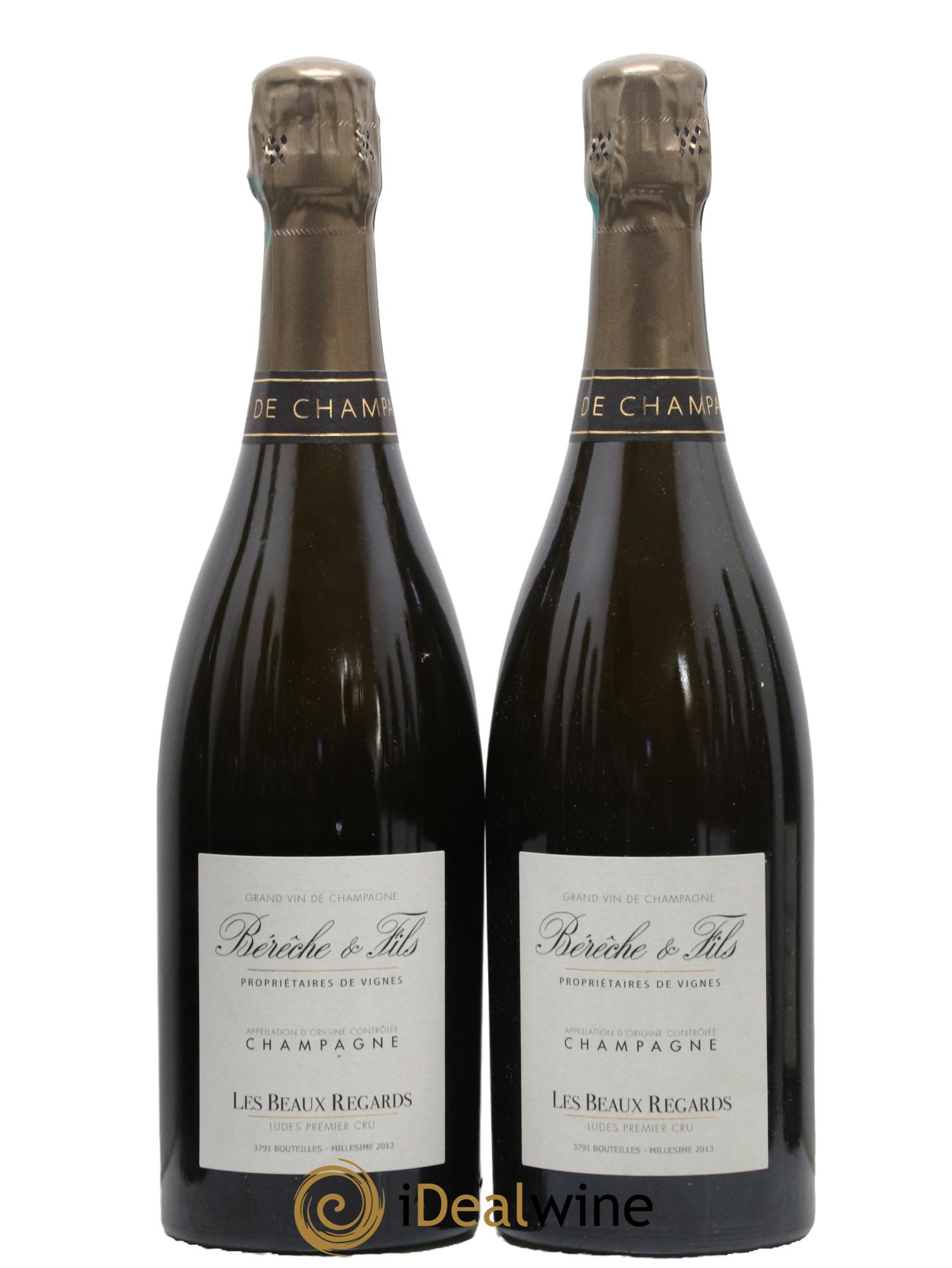 Les Beaux Regards Extra Brut Bérêche et Fils 2013 - Posten von 2 Flaschen - 0