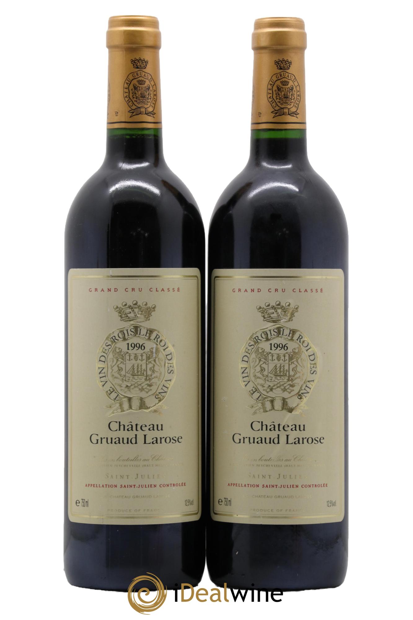 Château Gruaud Larose 2ème Grand Cru Classé 1996 - Posten von 2 Flaschen - 0