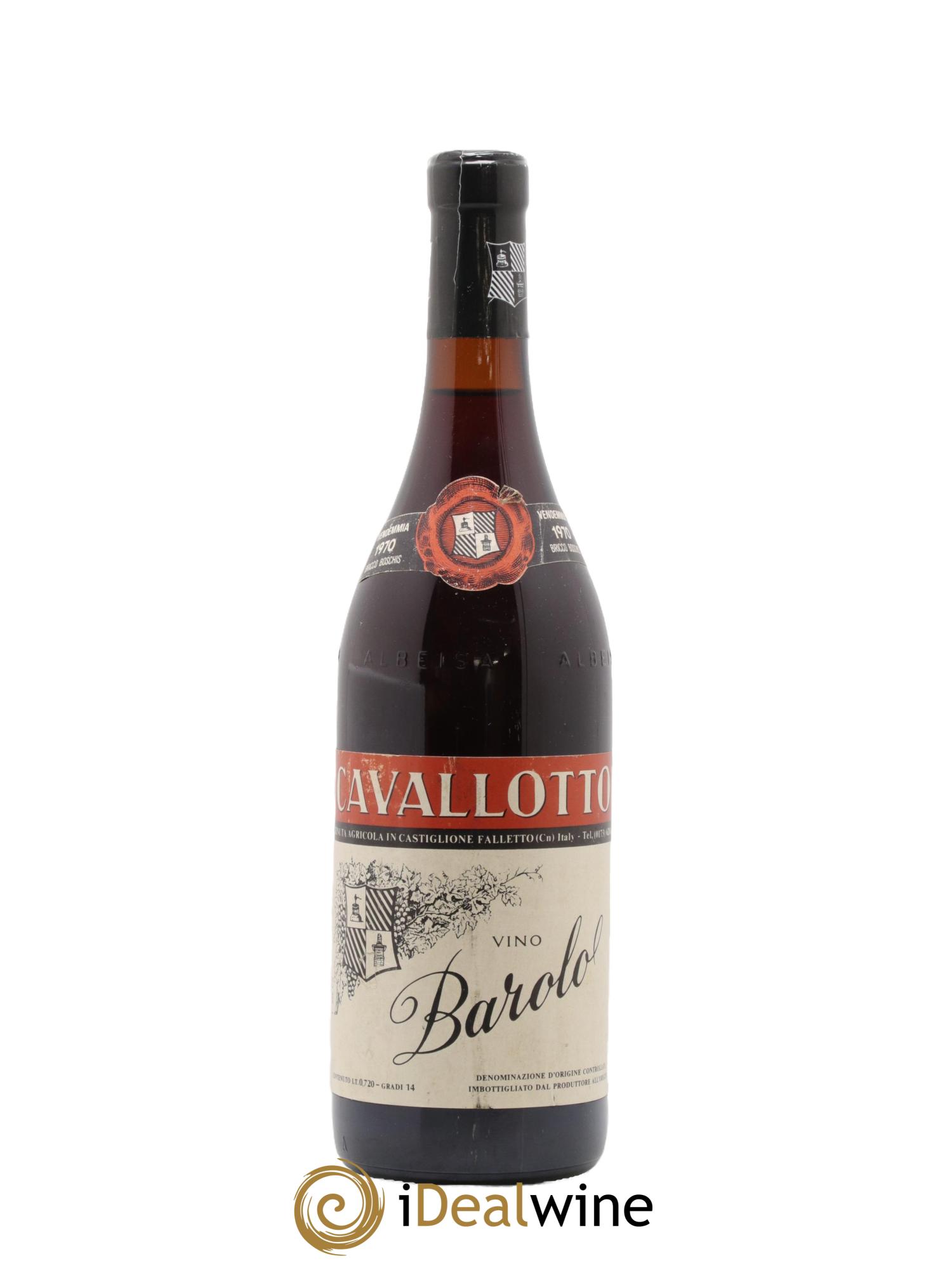 Barolo DOCG Bricco Boschis Cavallotto 1970 - Lot de 1 bouteille - 0