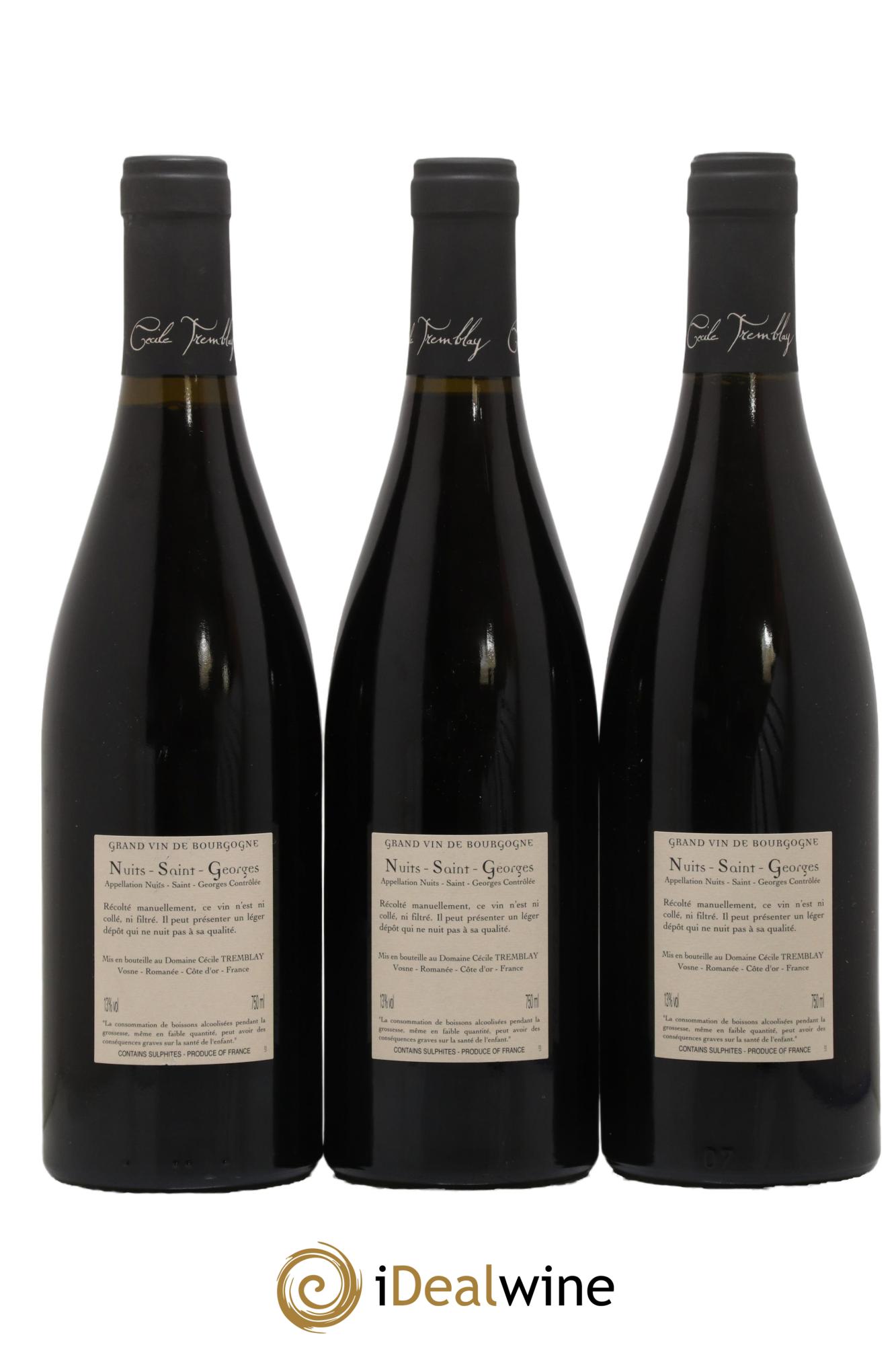 Nuits Saint-Georges Albuca Cécile Tremblay  2012 - Lot de 3 bouteilles - 1