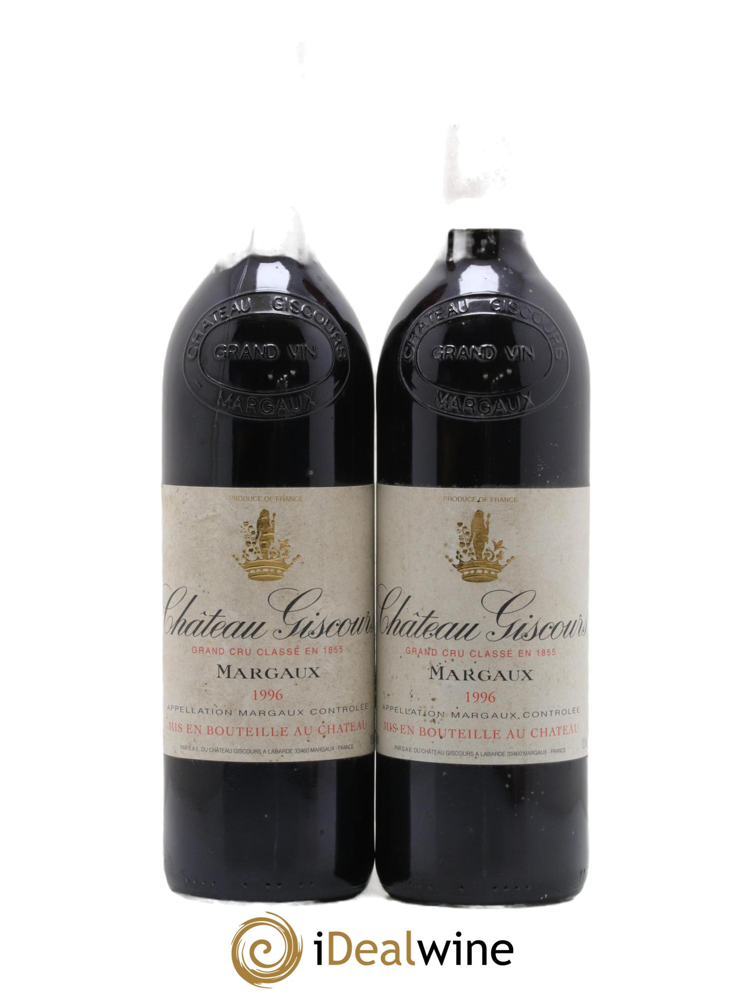 Château Giscours 3ème Grand Cru Classé 1996 - Lot de 2 bouteilles - 0