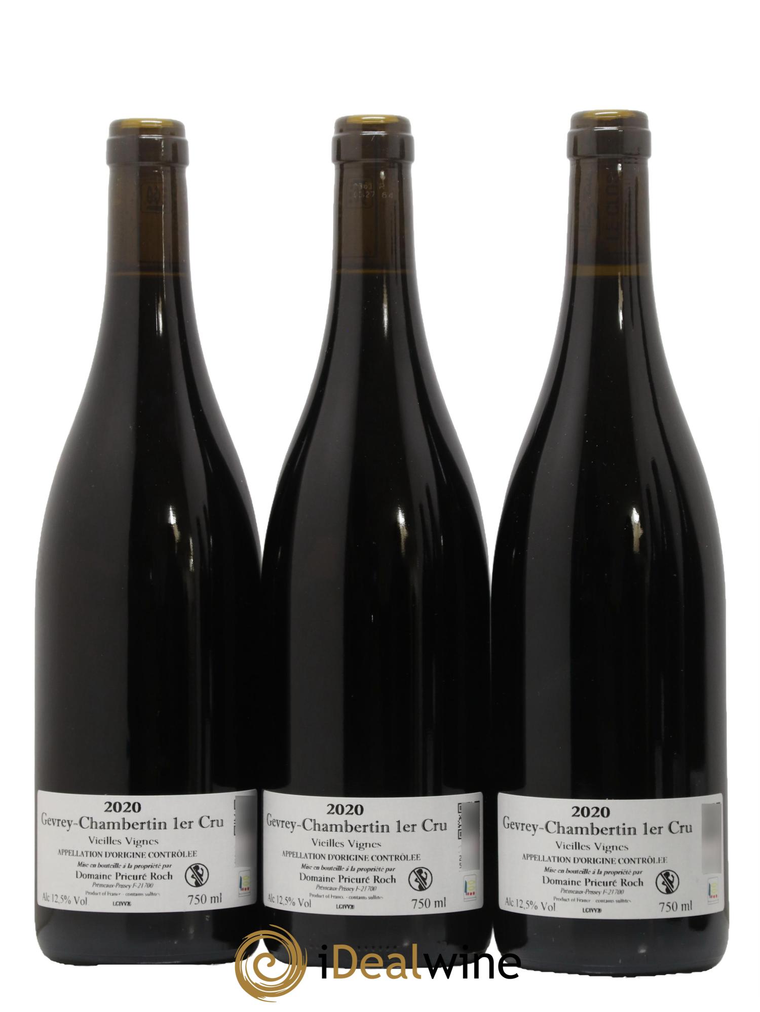 Gevrey-Chambertin  1er Cru Vieilles Vignes Prieuré Roch 2020 - Lot de 3 bouteilles - 1