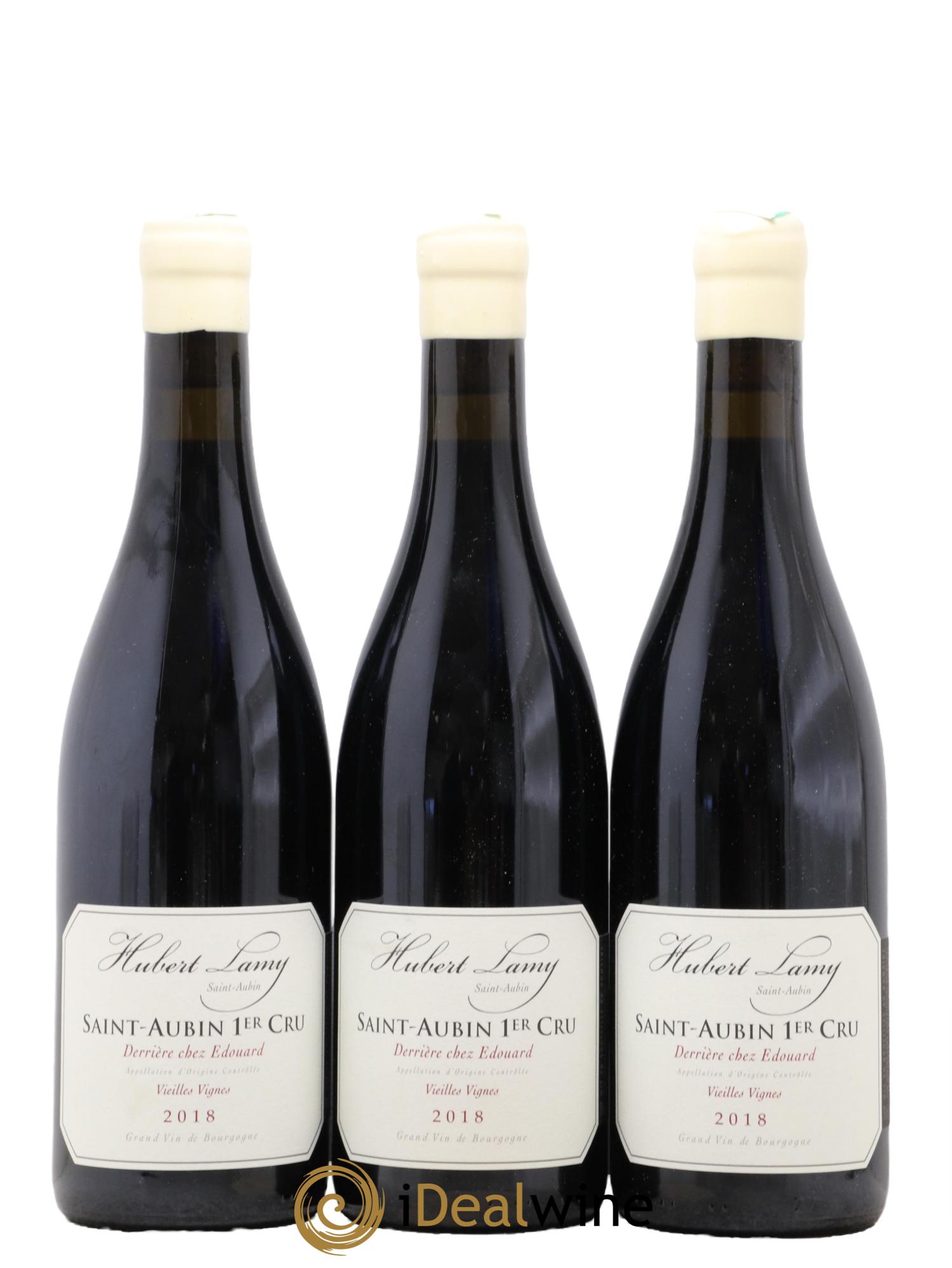 Saint-Aubin 1er Cru Derrière chez Edouard Vieilles Vignes Hubert Lamy  2018 - Posten von 3 Flaschen - 0