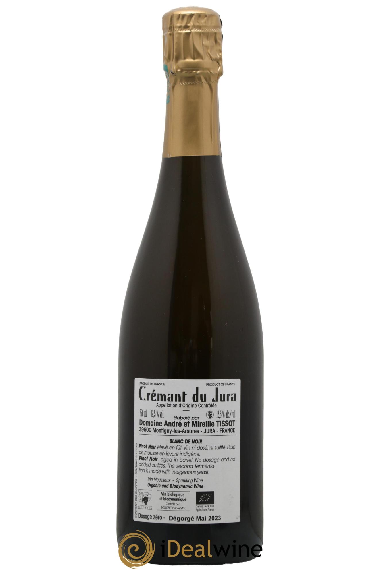 Crémant du Jura Blanc de noirs Bénédicte et Stéphane Tissot - Posten von 1 Flasche - 1