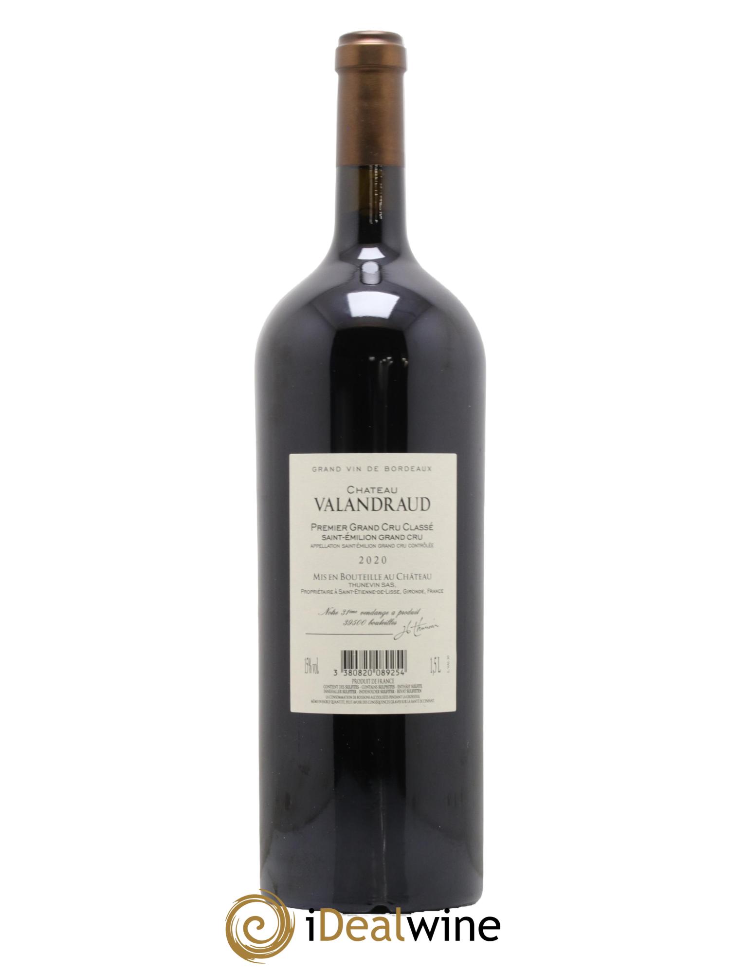 Château de Valandraud 1er Grand Cru Classé B depuis 2012  2020 - Lot de 1 magnum - 1