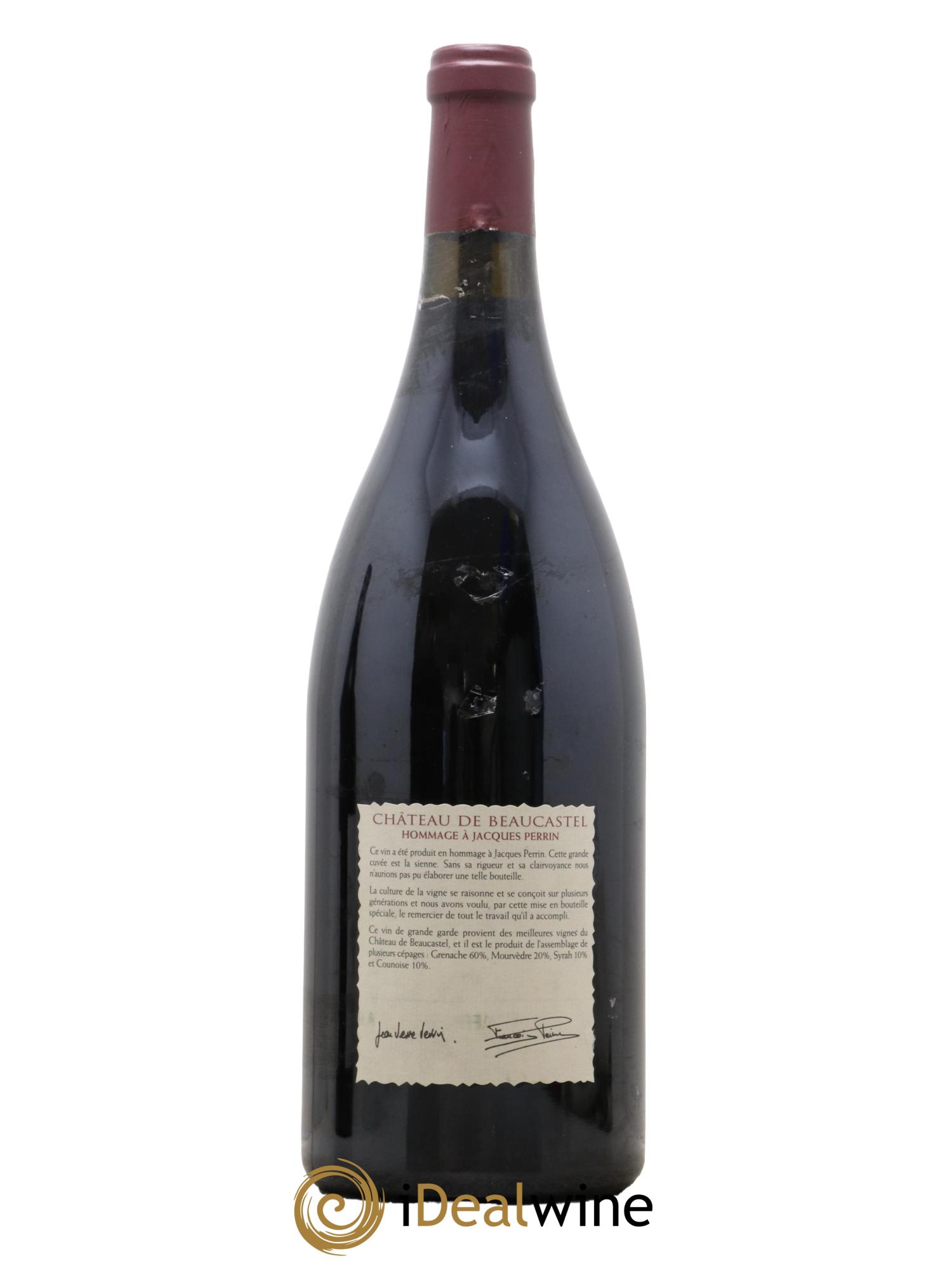 Châteauneuf-du-Pape Château de Château de Beaucastel Hommage à Jacques Perrin Famille Perrin 1998 - Posten von 1 Magnum - 1