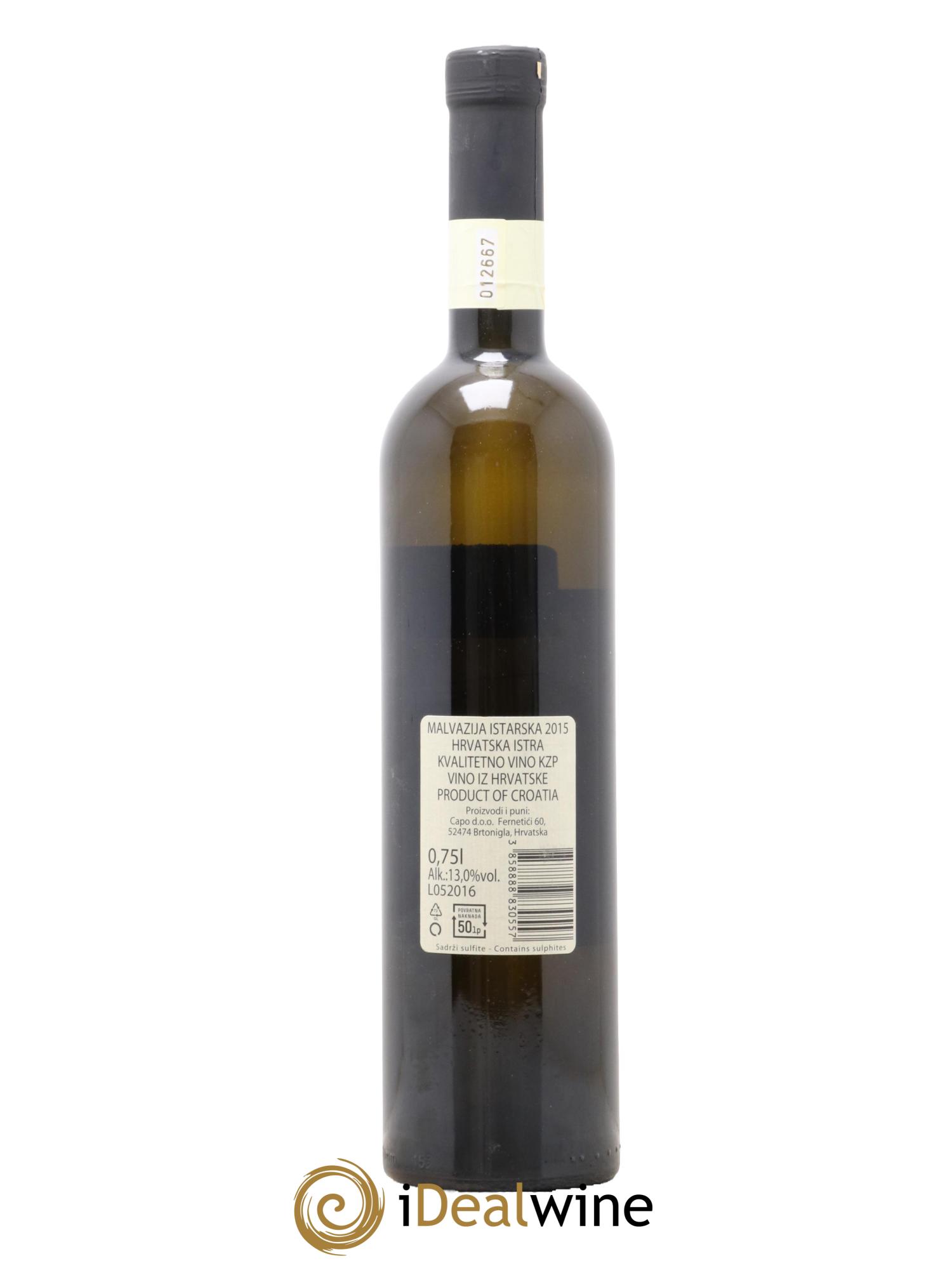 Vins Etrangers Croatie Malvazija Istarska Hrvatska Istra Domaine Capo 2016 - Lot de 1 bouteille - 1