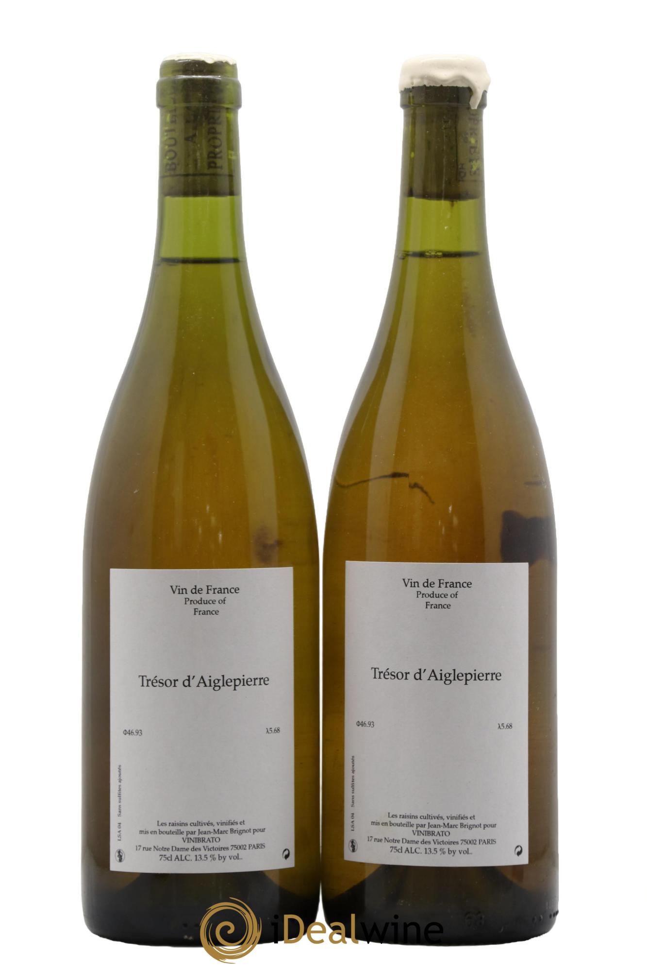 Vin de France Trésor d'Aiglepierre Jean-Marc Brignot 2004 - Lot of 2 bottles - 0