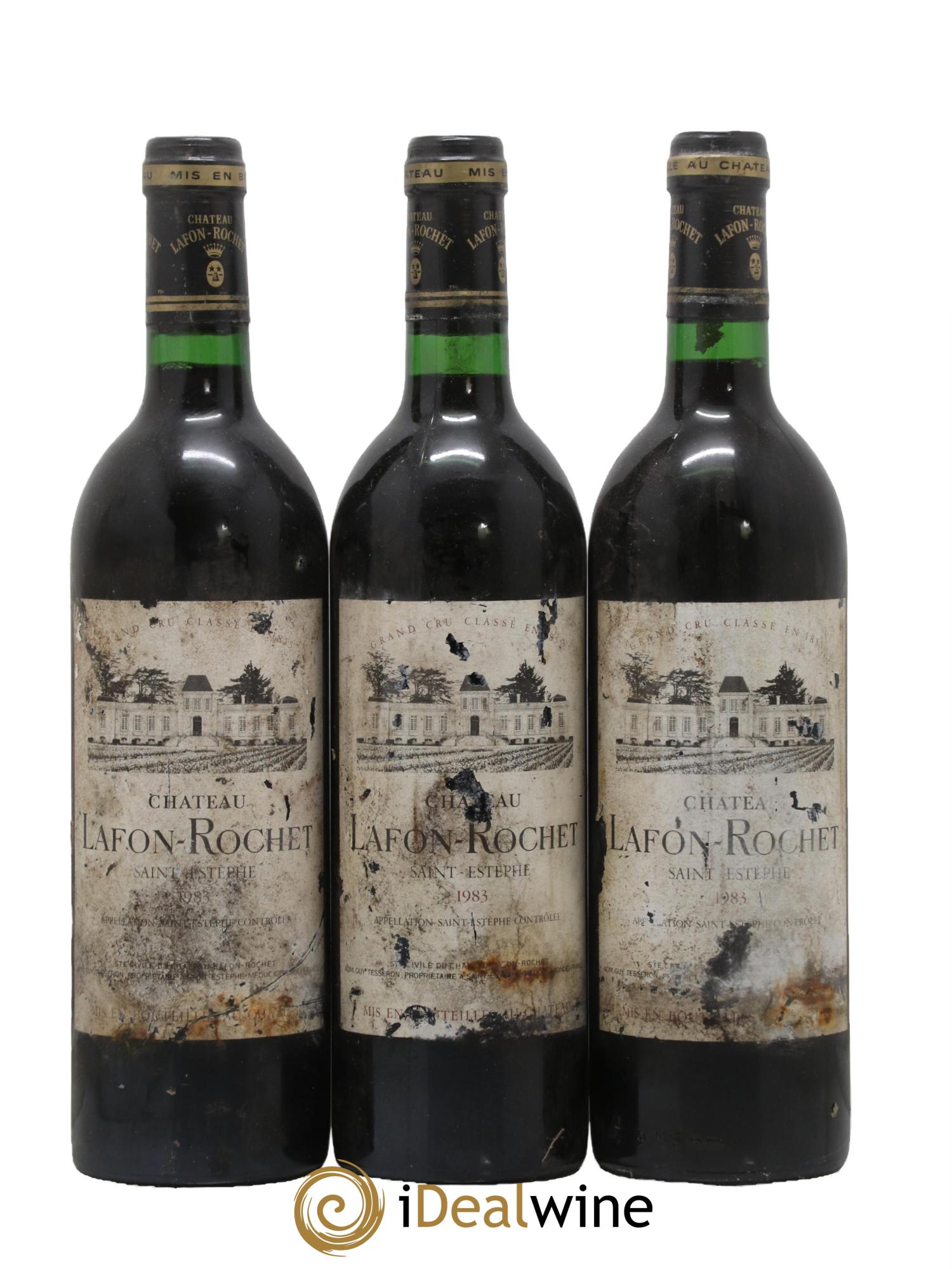 Château Lafon Rochet 4ème Grand Cru Classé 1983 - Lot de 3 bouteilles - 0