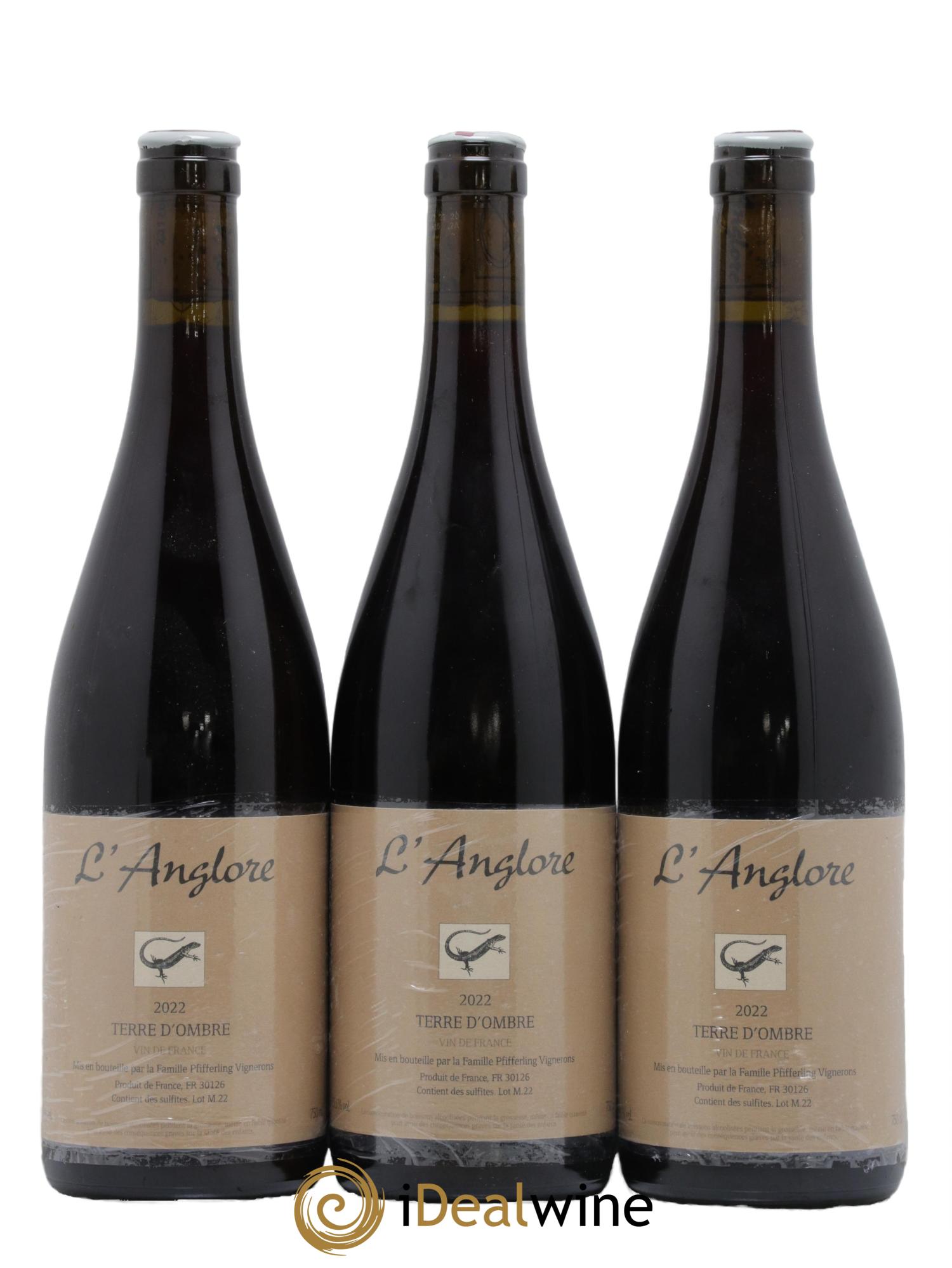 Vin de France Terre d'Ombre L'Anglore  2022 - Lot de 3 bouteilles - 0