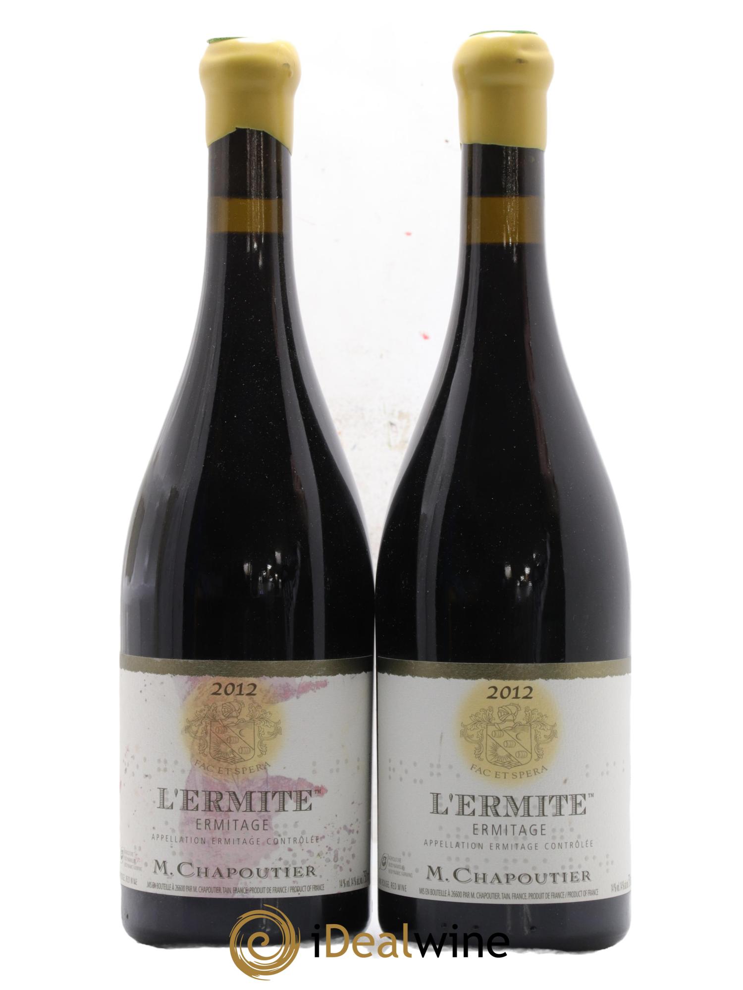 Hermitage Ermitage l'Ermite Chapoutier 2012 - Lot de 2 bouteilles - 0