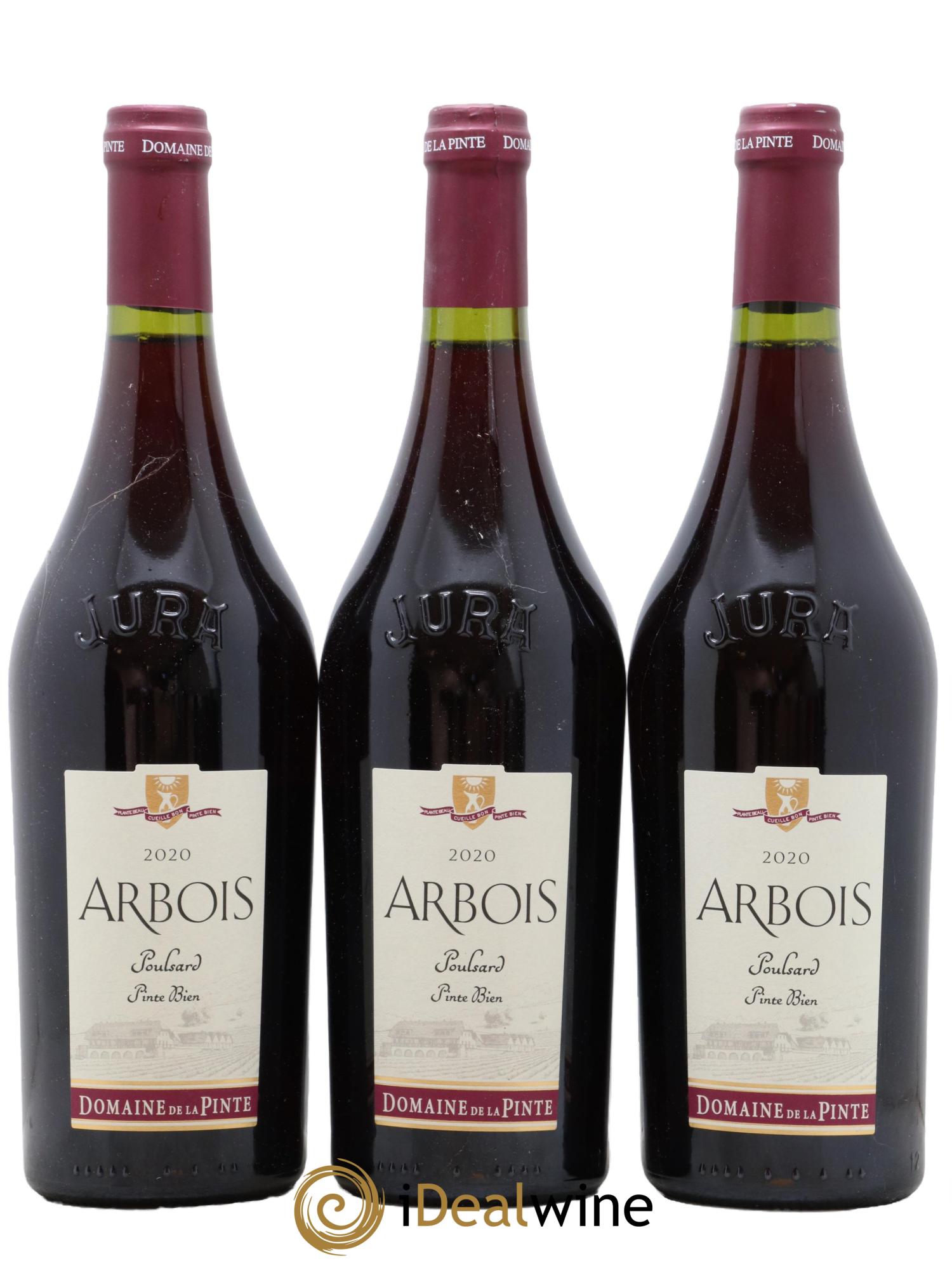 Arbois Poulsard Pinte Bien Domaine de la Pinte 2020 - Lot de 3 bouteilles - 0