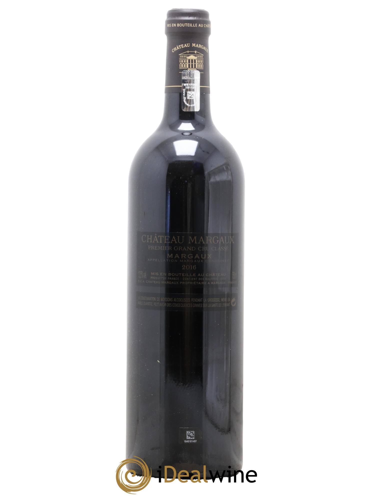 Château Margaux 1er Grand Cru Classé 2016 - Lot de 1 bouteille - 1