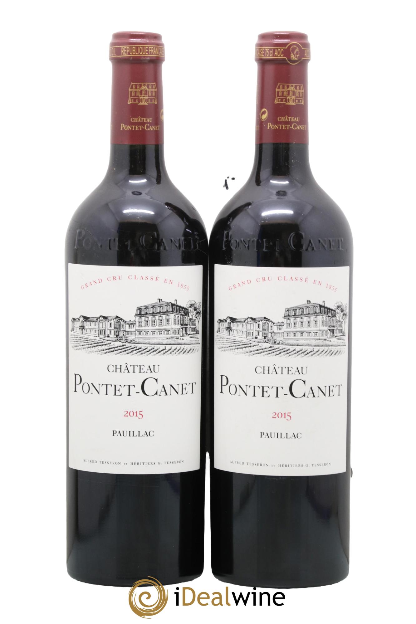 Château Pontet Canet 5ème Grand Cru Classé 2015 - Lotto di 2 bottiglie - 0