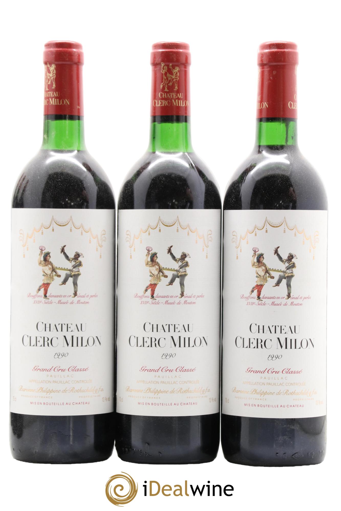 Château Clerc Milon 5ème Grand Cru Classé 1990 - Lot of 12 bottles - 3