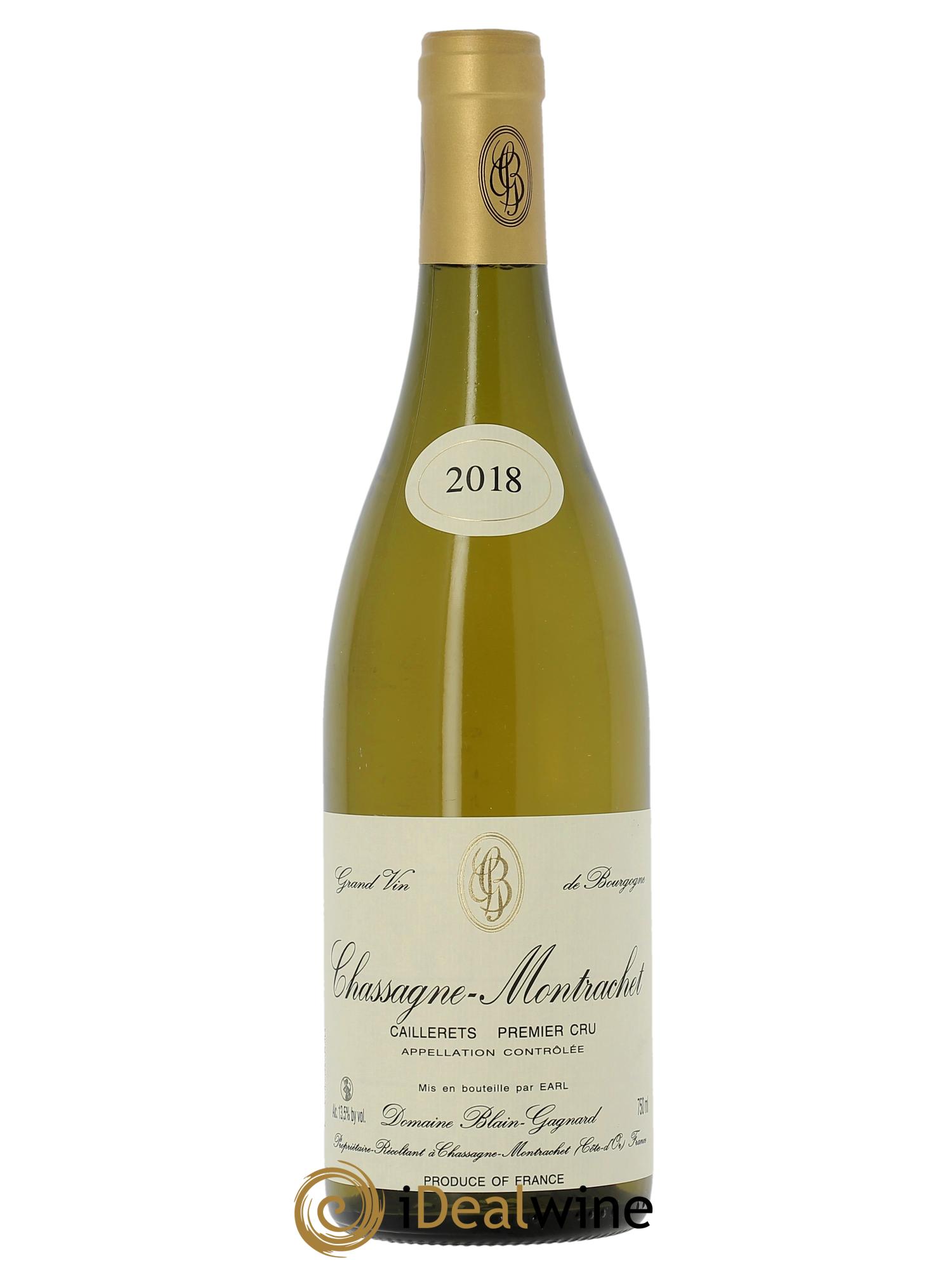 Chassagne-Montrachet 1er Cru Caillerets Blain-Gagnard (Domaine)  2018 - Lot de 1 bouteille - 0