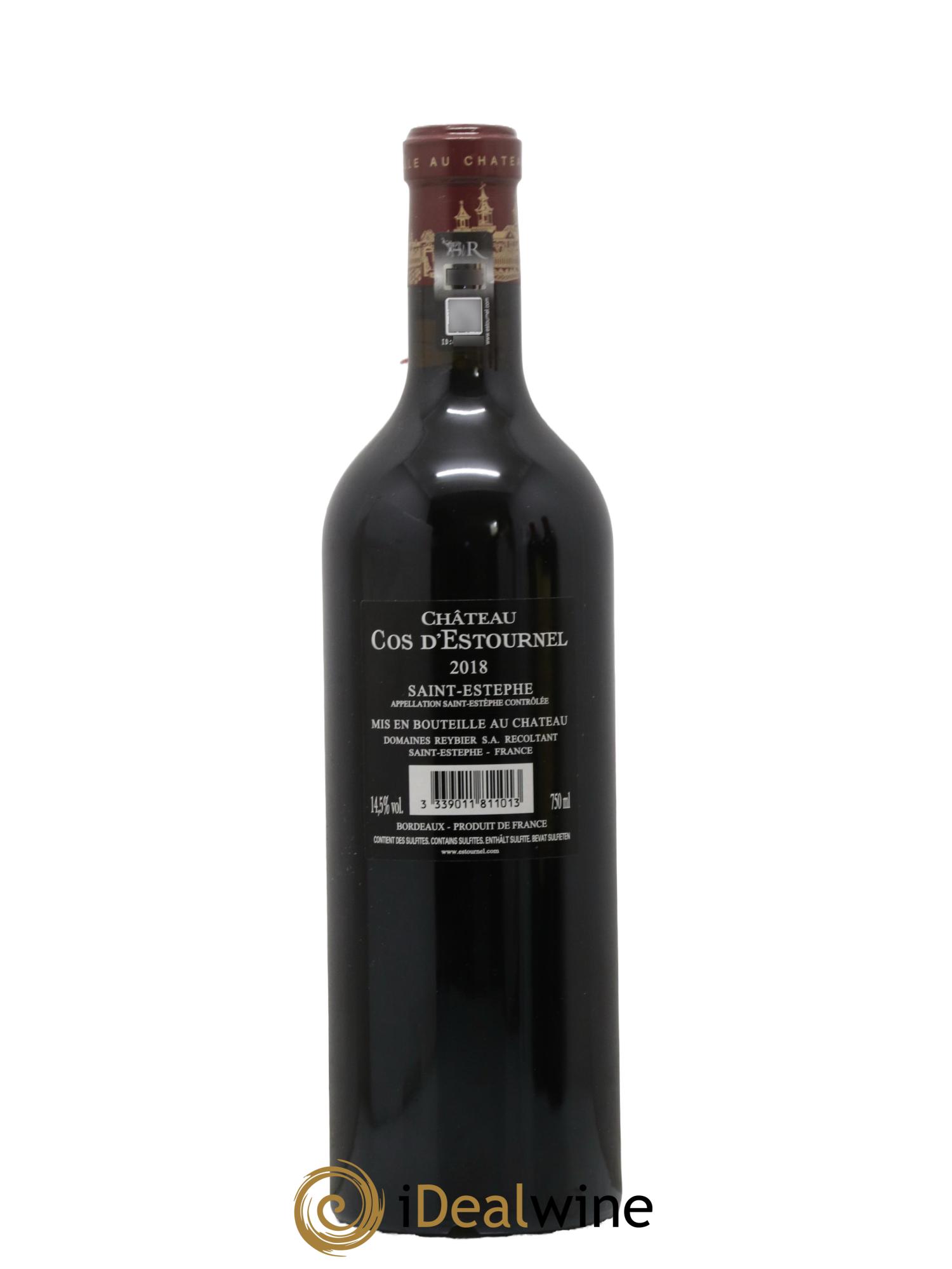 Cos d'Estournel 2ème Grand Cru Classé  2018 - Lot de 1 bouteille - 1