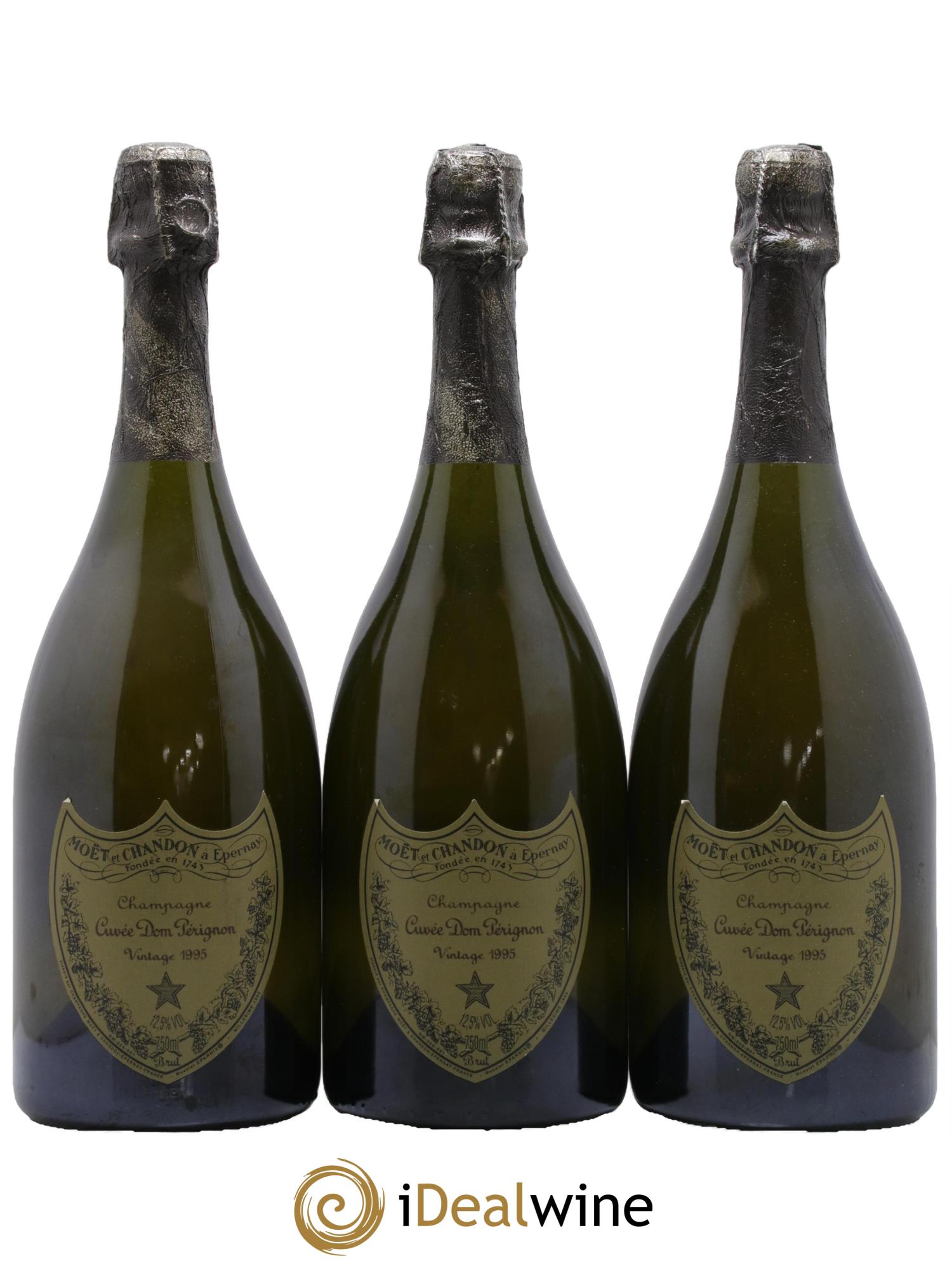 Brut Dom Pérignon 1995 - Lotto di 3 bottiglie - 0