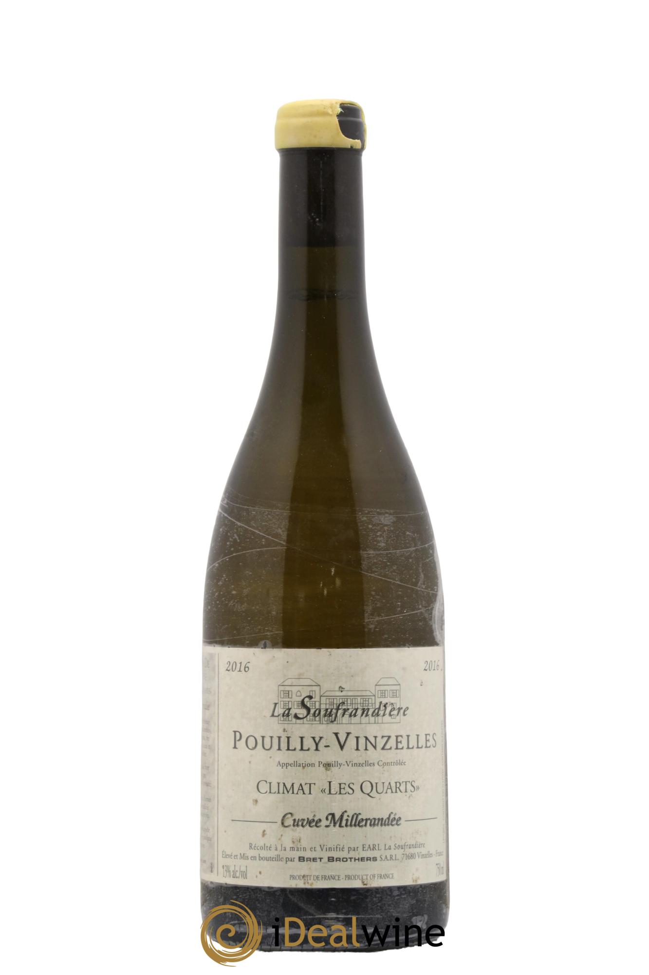 Pouilly-Vinzelles Cuvée Millerandée les Quarts La Soufrandière 2016 - Lotto di 1 bottiglia - 0