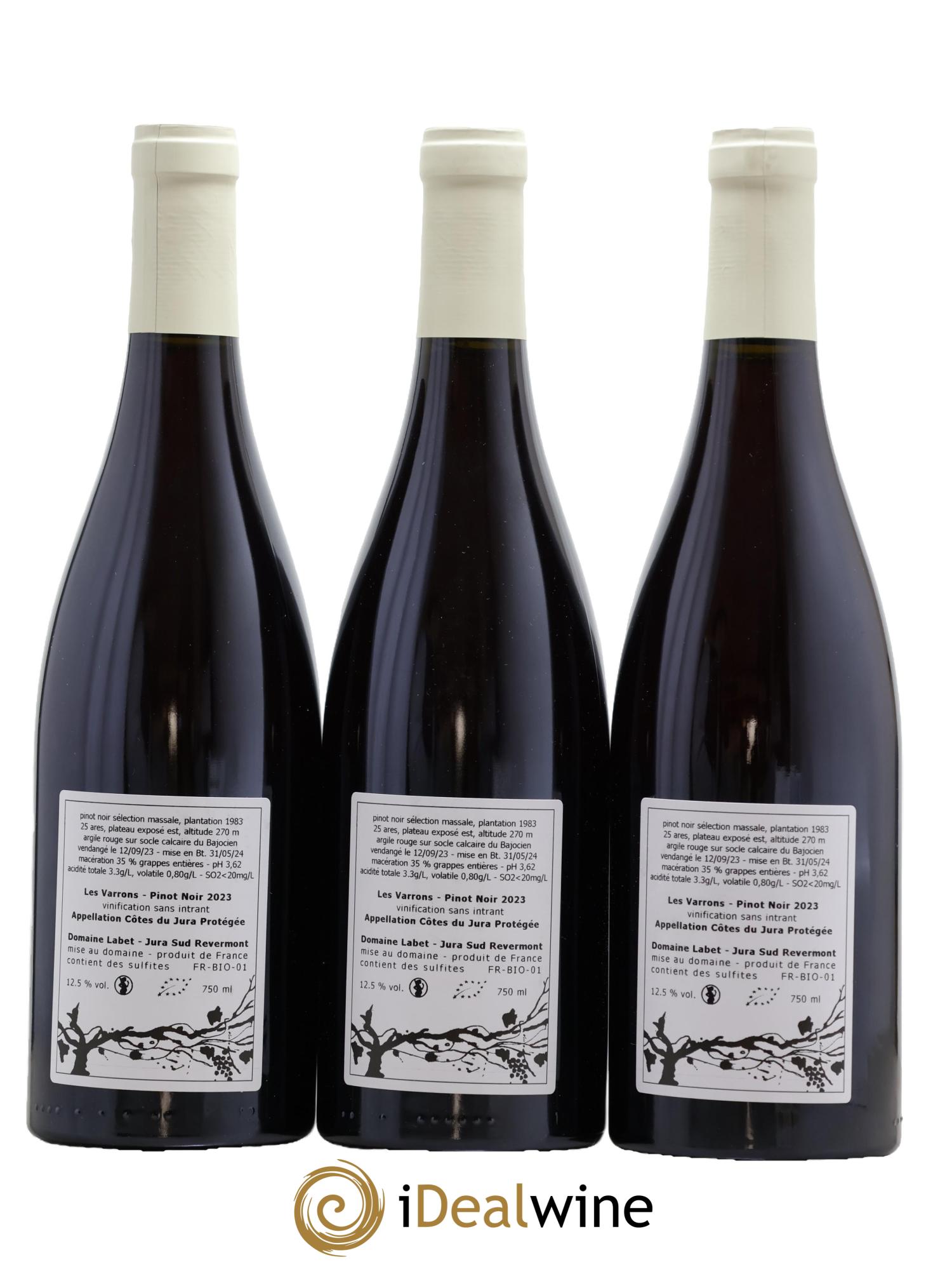 Côtes du Jura Sélection Massale Romain - Julien - Charline Labet 2023 - Lot de 3 bouteilles - 1