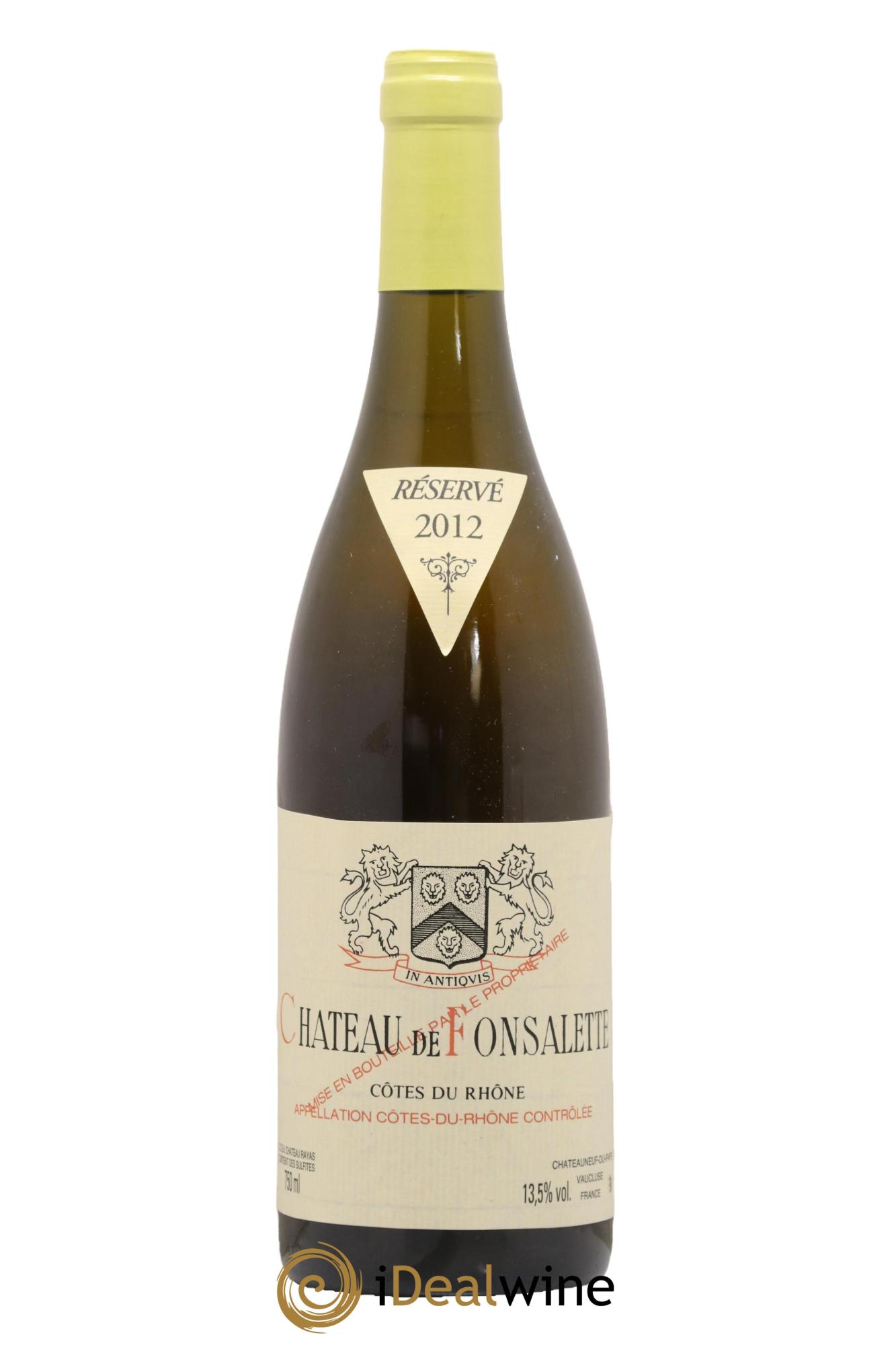 Côtes du Rhône Château de Fonsalette Emmanuel Reynaud 2012 - Lot of 1 bottle - 0